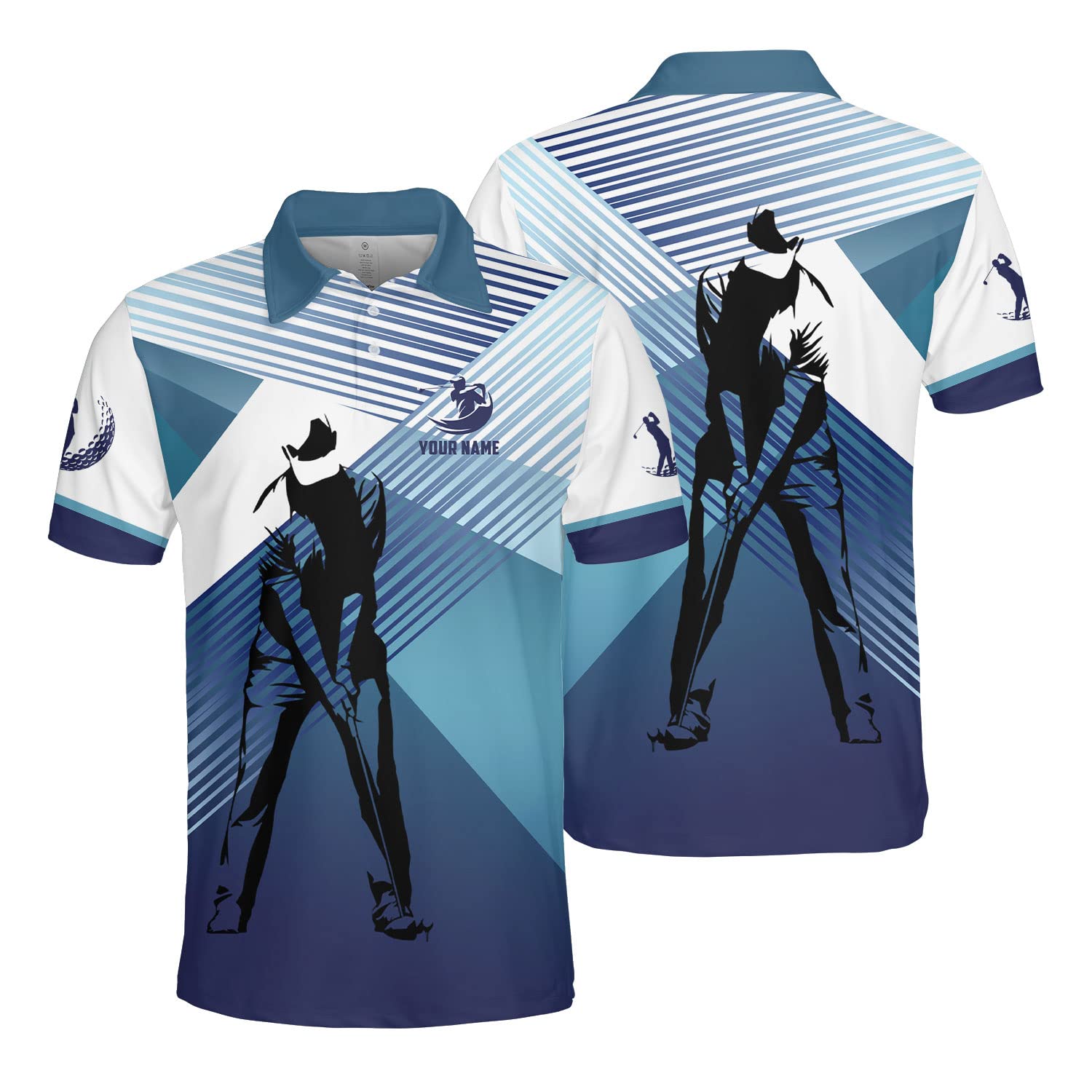 Custom 3D Printed Funny Golf Polo Shirts for Men & Women - Personalized Name & Design - Breathable & Comfortable for Golf, Casual Wear & Outdoor Activities