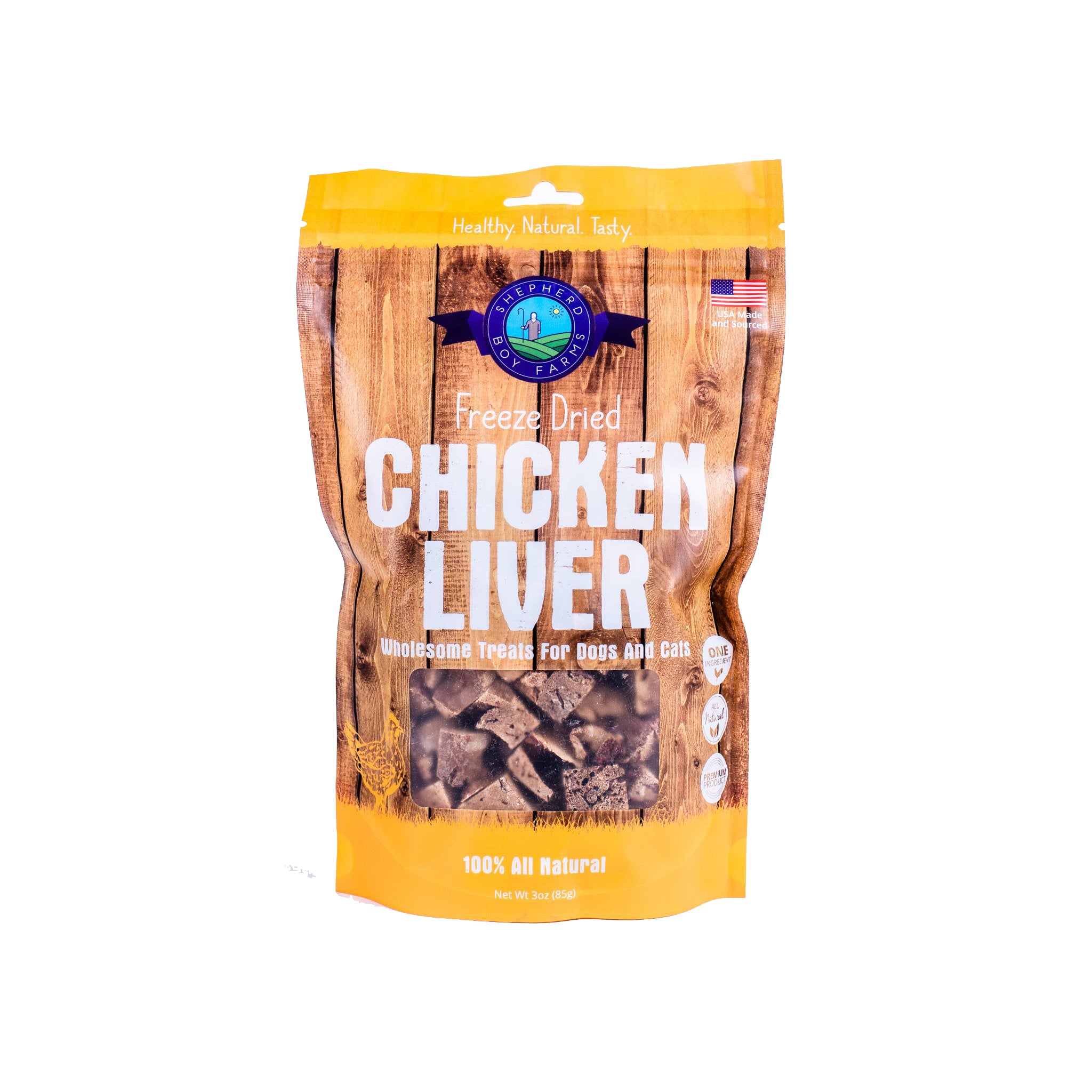 Freeze Dried Chicken Liver Treats for Dogs - Shepherd Boy Farms - High Protein, Grain-Free Dog Training Snacks - Perfect for Training, Rewards & Outdoor Adventures