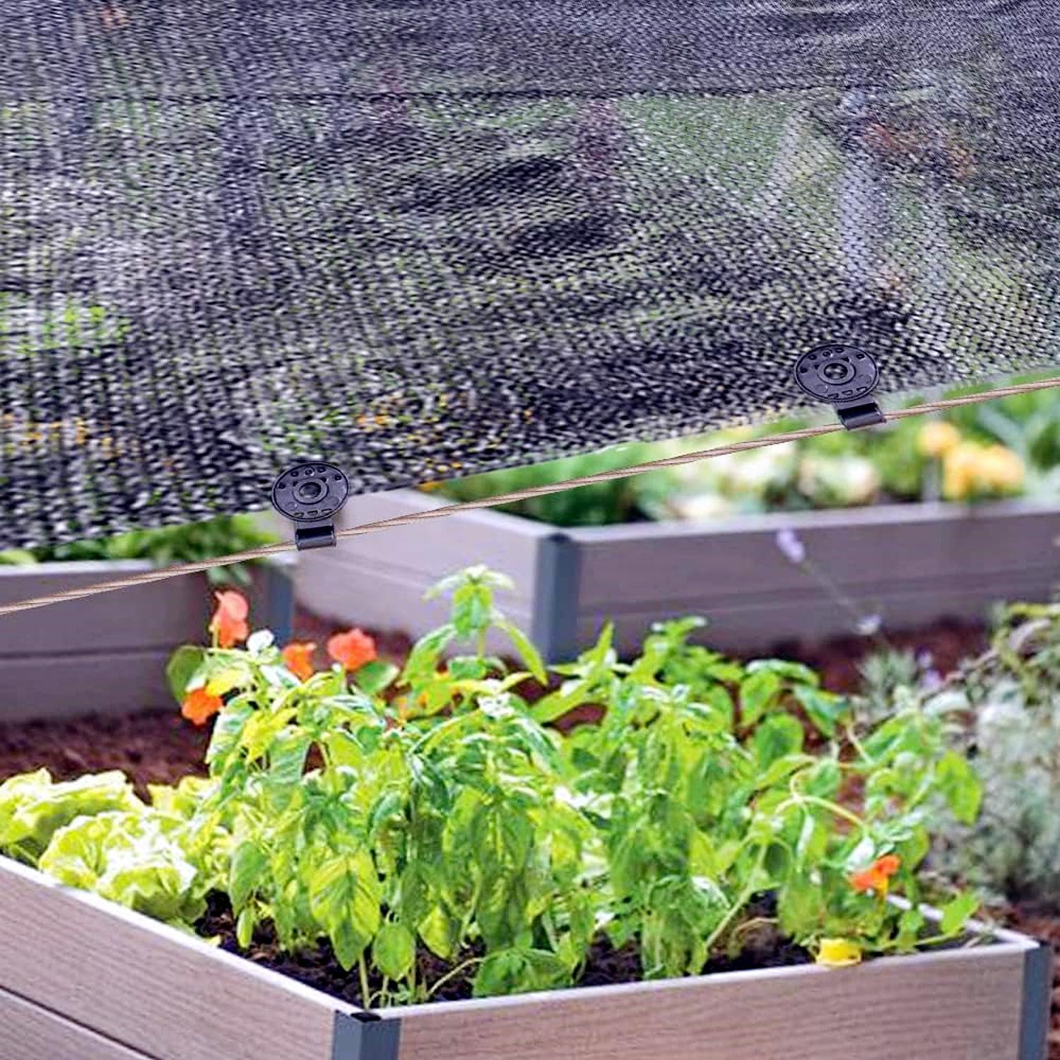 Heavy Duty Reusable Shade Cloth Clips - 100PCS Windproof Plastic Lock Grips for Greenhouse, Awning, Tent & Garden Sun Shade Netting - Perfect for Outdoor Protection & Plant Care