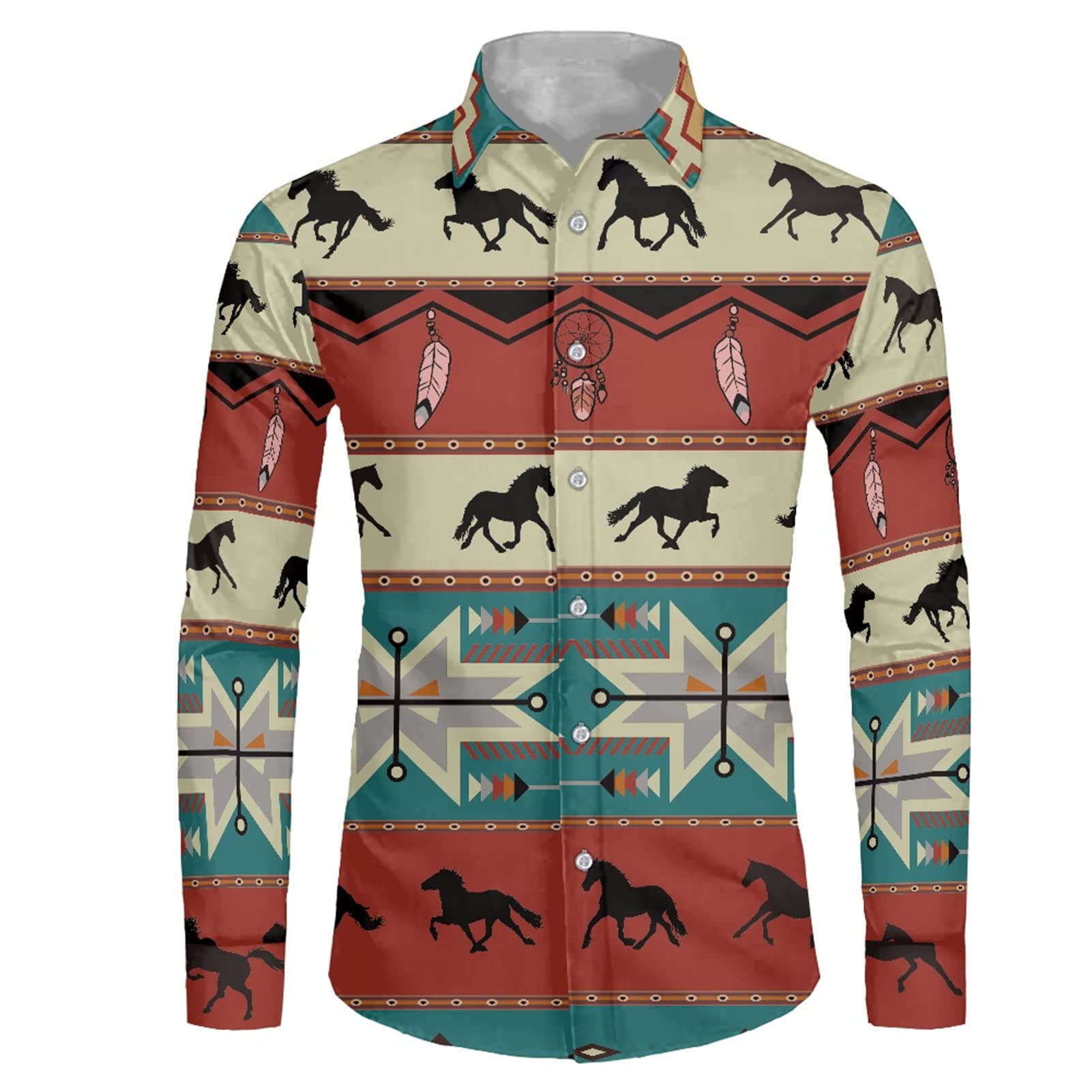 Coloranimal Novelty Hawaiian Men's Button Down Dress Shirts - Business Casual Work Shirts for Office & Vacation, Short Sleeve T-Shirt Tops XS-4XL - Perfect for Beach Parties, Summer Weddings & Tropical Getaways