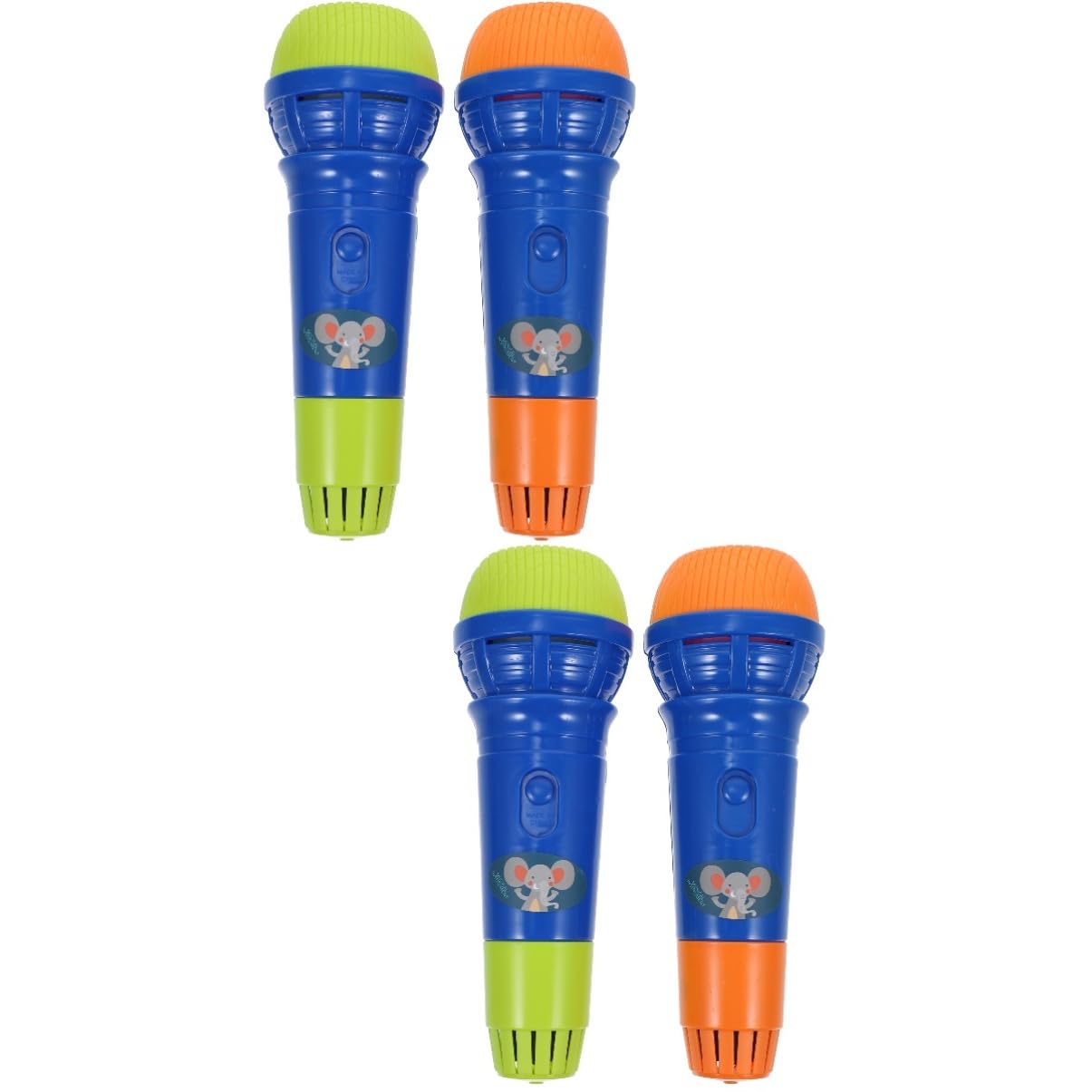 VICASKY 4-Piece Kids Toy Microphone Set - Colorful Simulation Karaoke Microphone for Children, Random Colors - Perfect for Singing, Pretend Play & Birthday Gifts (Ideal for Home, Parties & Preschool Activities)
