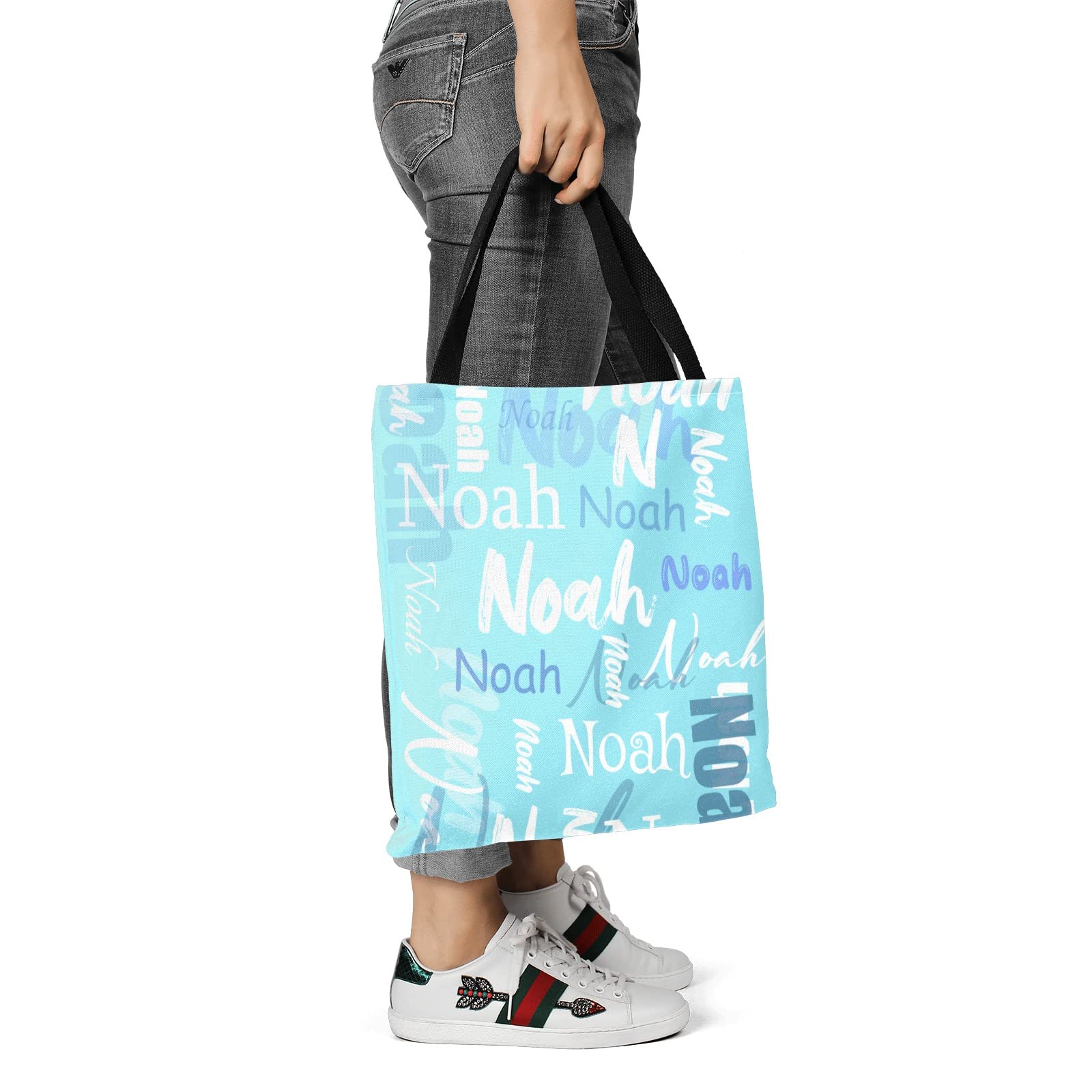 Custom Personalized Tote Bags for Women - Monogrammed Name Tote Bag Gift for Birthday, Christmas, Valentines Day - Perfect for Shopping, Beach, Work & Travel