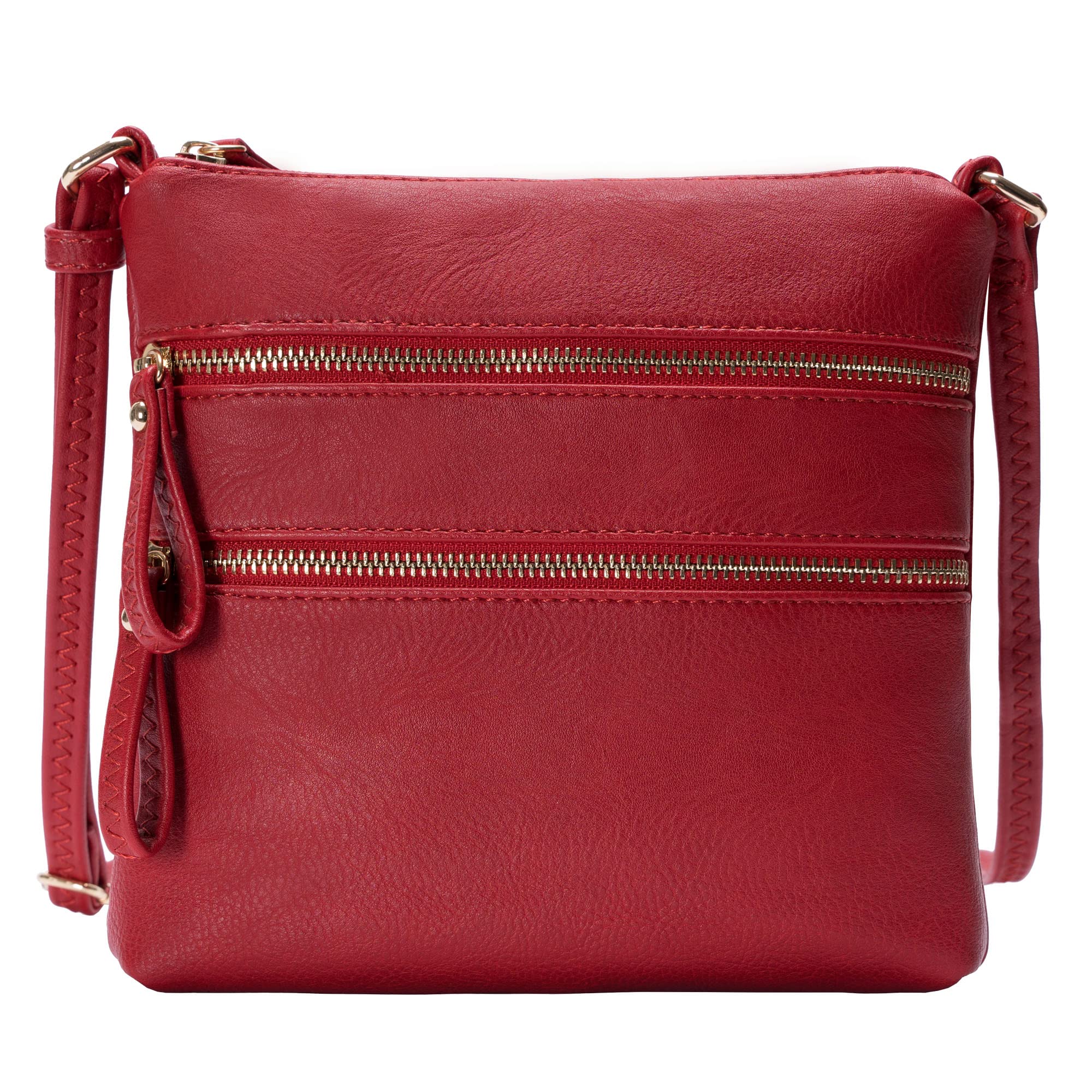 Solene Multi Zipper Pocket Crossbody Bag with Adjustable Strap - Lightweight Travel Bag & Everyday Messenger Purse for Women - Perfect for Daily Commute, Shopping, and Travel Accessories
