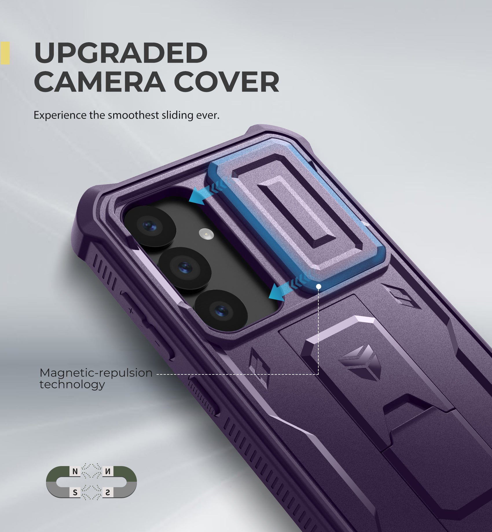 **Dexnor Heavy Duty Shockproof Rugged Case for Samsung Galaxy S25 – Full Body Protection with Built-in Screen Protector, Slide Camera Cover & Kickstand – Perfect for Outdoor, Work & Travel**