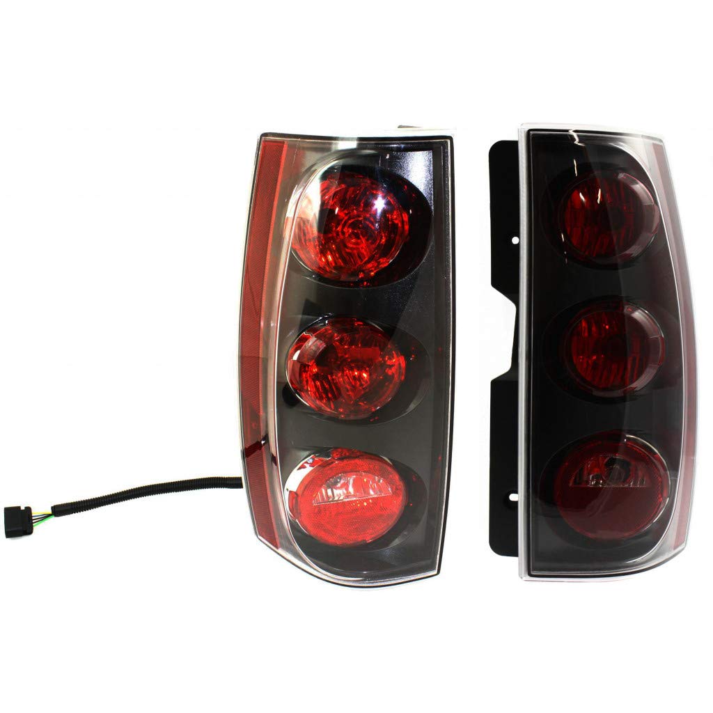2007-2014 GMC Yukon XL 1500 Pair Rear Tail Lights - Driver & Passenger Side Replacement for Denali (GM2800215 GM2801215) - Compatible with 25841509 25841510 - Perfect for Night Driving & Enhanced Vehicle Safety