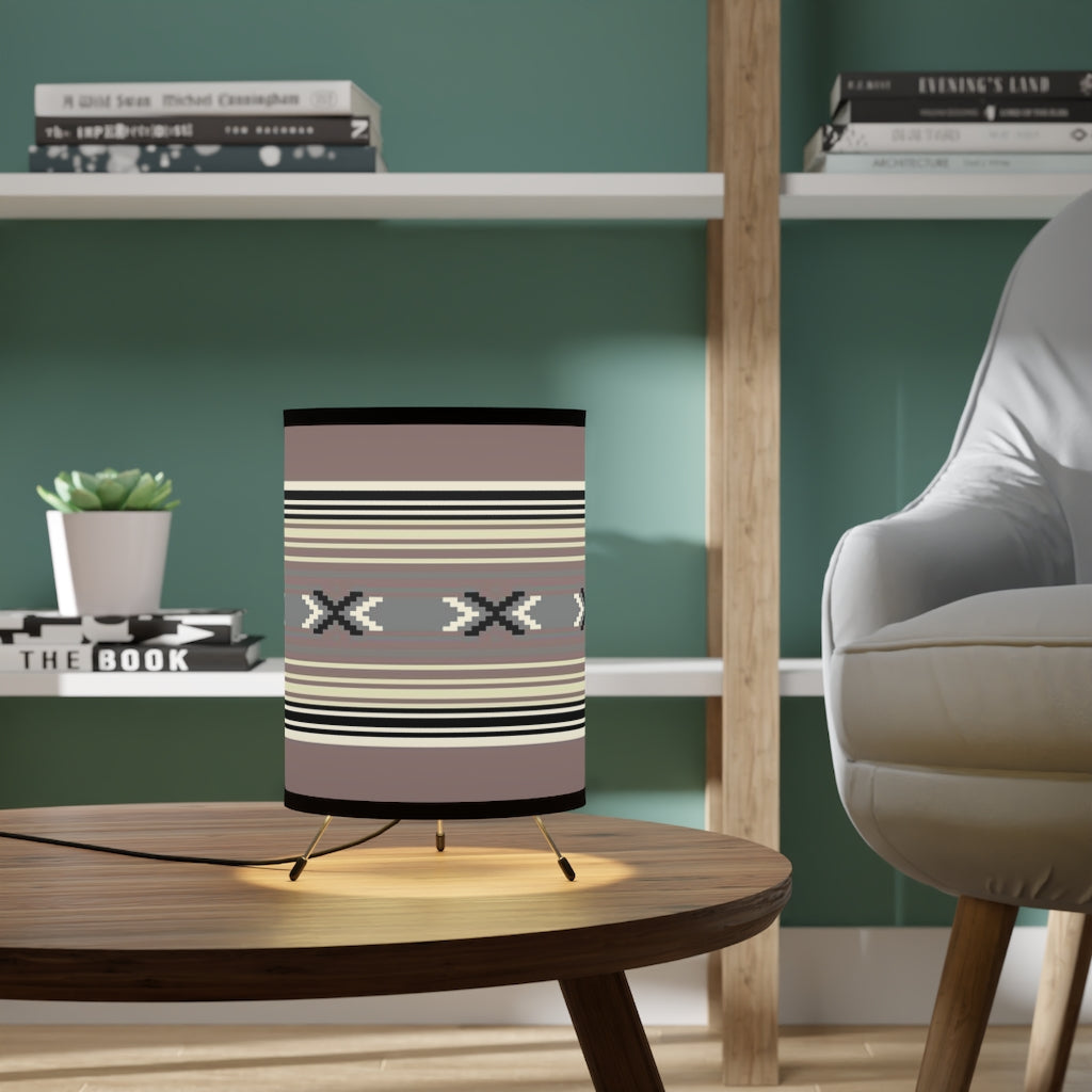 Pueblo Valley Tripod Table Lamp with High Resolution Printed Shade - US/CA Plug - Perfect for Bedroom, Living Room & Office Lighting