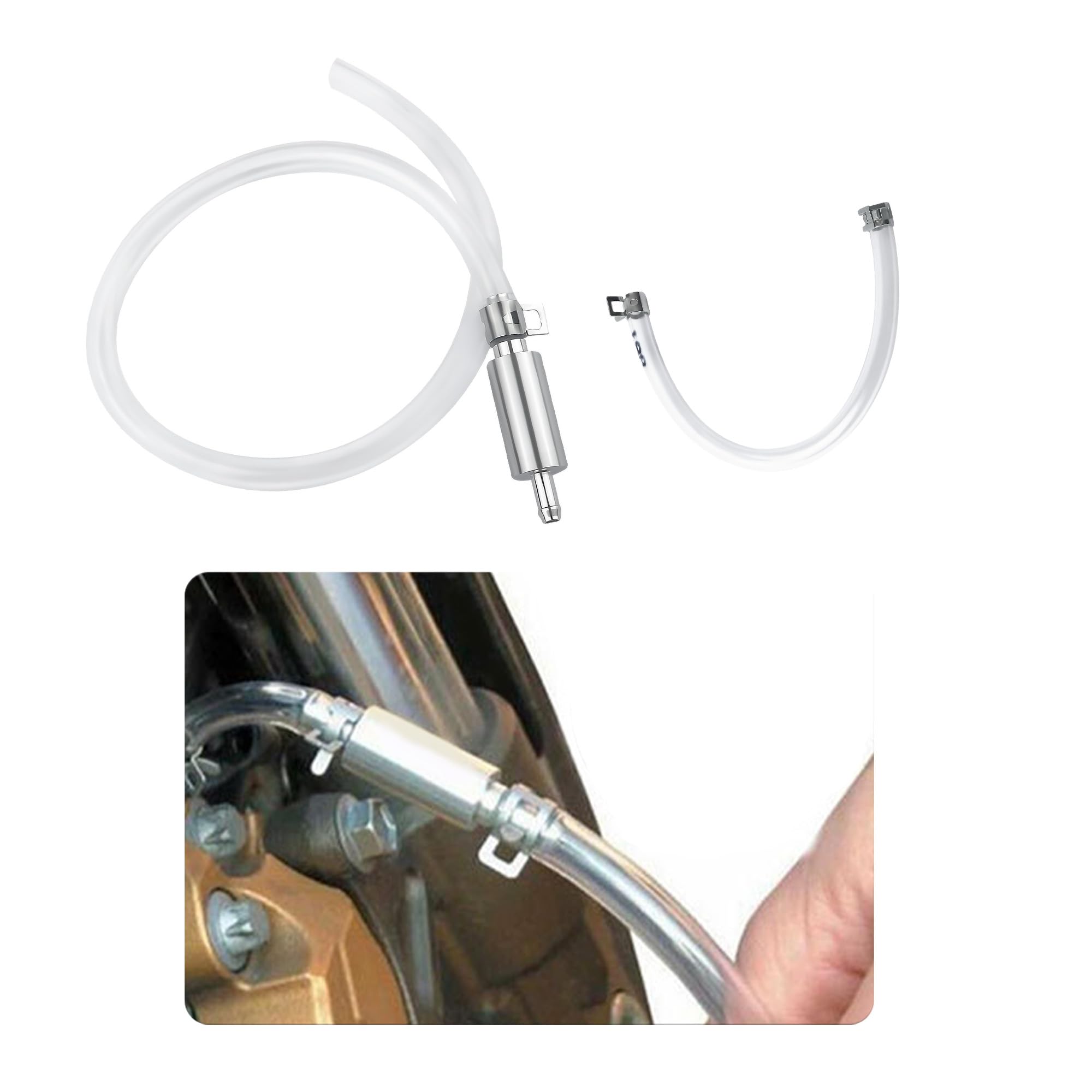 **Universal Brake Bleeder Hose with One-Way Check Valve – Durable Brake Fluid Bleeder Kit for Cars, Motorcycles & Bikes – Easy DIY Brake Bleeding Tool for Home Garage & Auto Repair**
