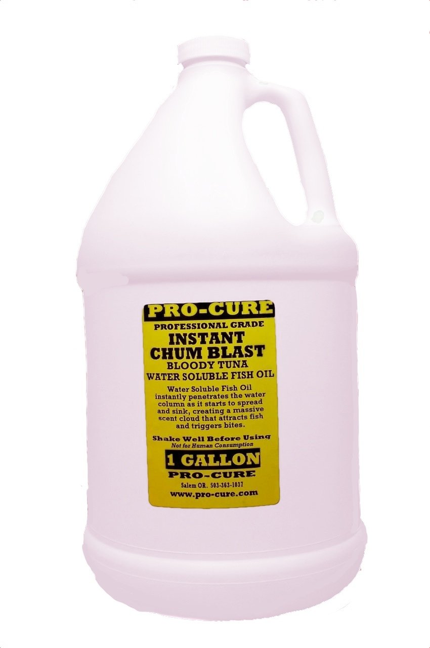 Pro-Cure Bloody Tuna Instant Chum Blast - 1 Gallon Fish Attractant for Saltwater & Freshwater Fishing - Perfect for Deep Sea, Surf & Ice Fishing