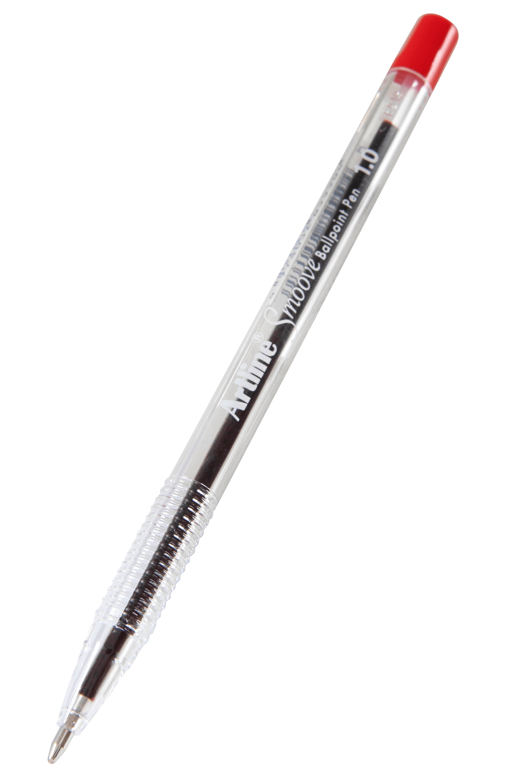 Artline Smoove Ballpoint Pen - Red Ink, Pack of 12 - Smooth Writing for Office, School & Everyday Use