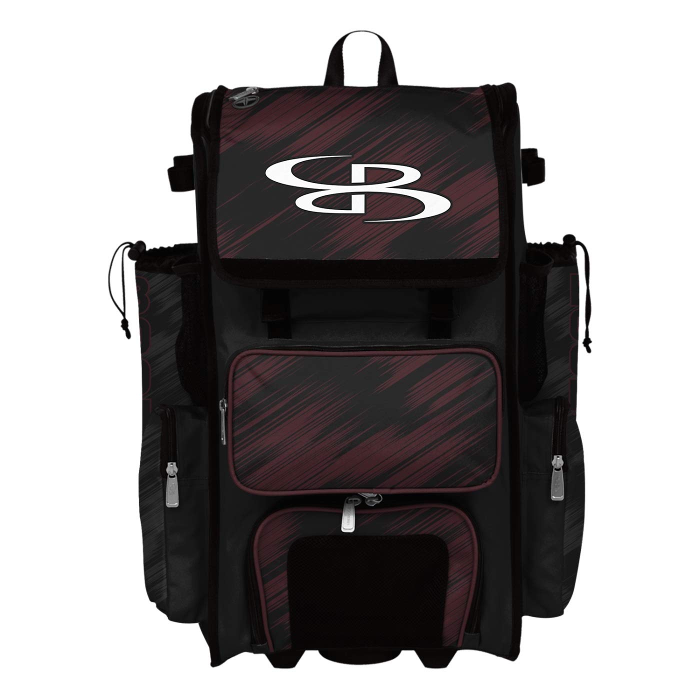Boombah Superpack Hybrid Rolling Bat Bag with Wheels & Backpack Straps - Durable Baseball/Softball Equipment Bag for Players & Coaches - Multiple Color Options for Team Sports