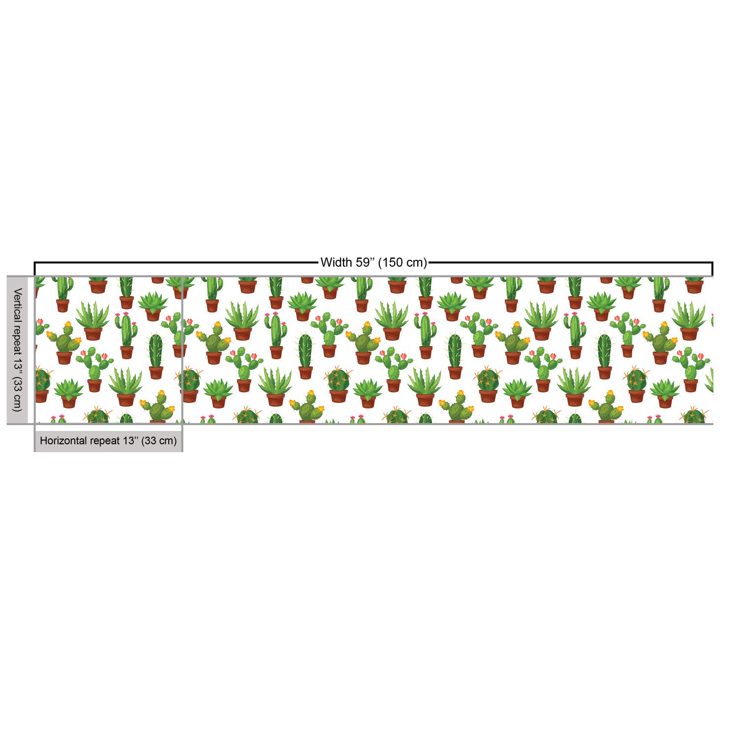 Ambesonne Cactus Print Fabric by The Yard - Abstract Floral Pattern with Vases & Pots, Botany Spring Design - Decorative Upholstery Fabric for Sofa, Curtains & Home Decor (10 Yards, Green Brown Marigold) - Perfect for DIY Projects, Pillow Covers & Table Runners