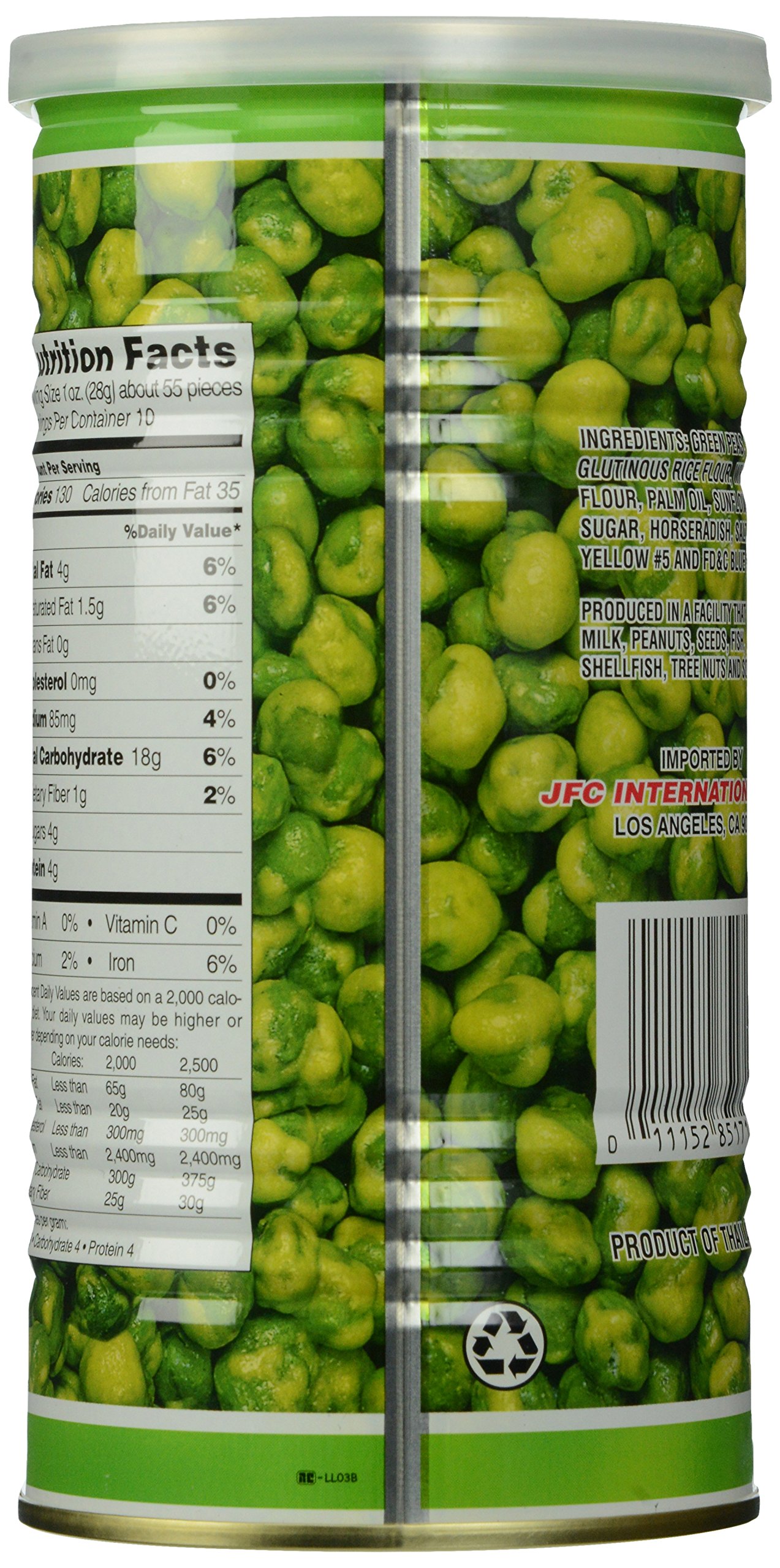 Hapi Hot Wasabi Peas - Crunchy Spicy Snack, 9.9 Oz (280g) - Perfect for Parties, Movie Nights & Healthy On-the-Go Snacking