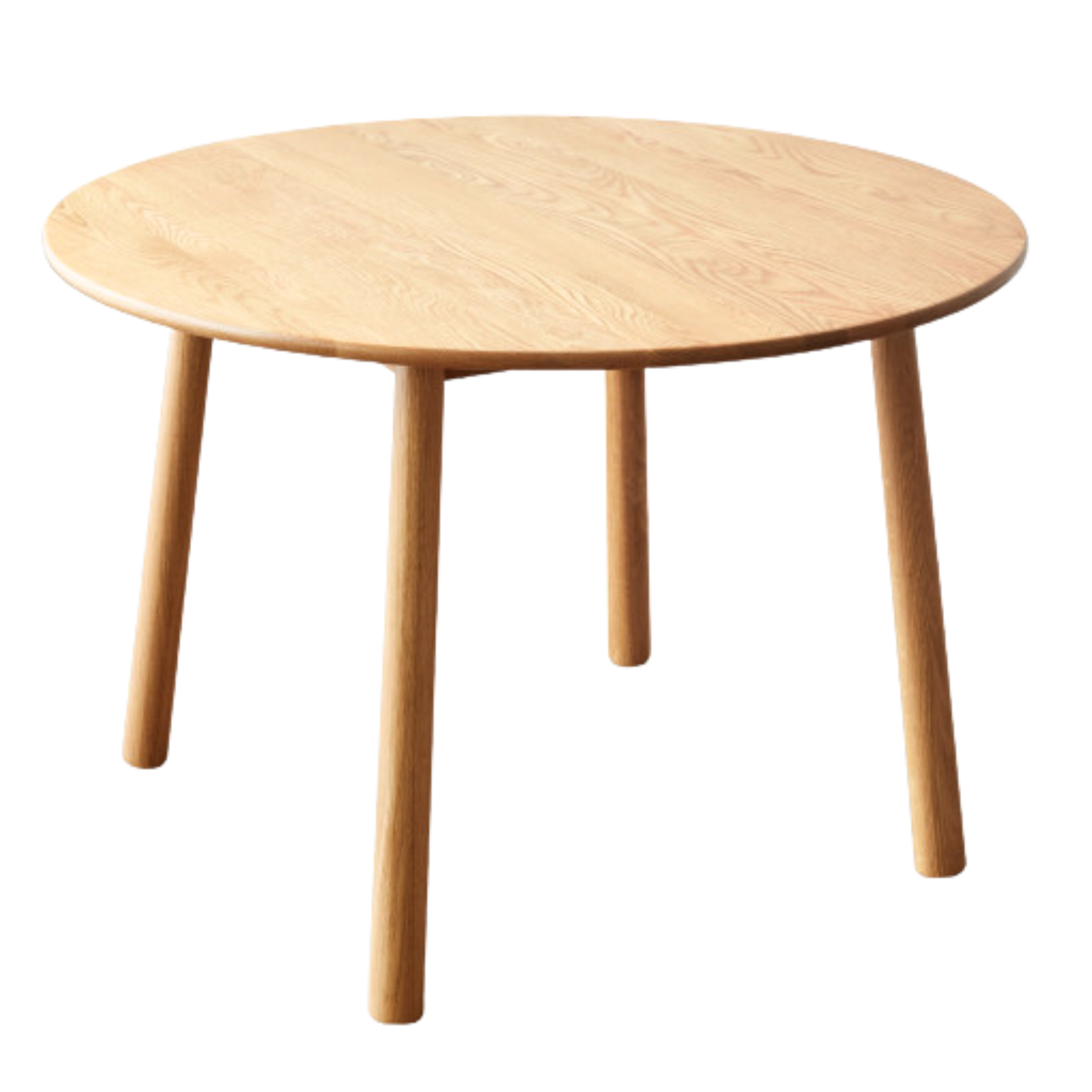 Solid Oak Round Dining Table - Rustic Farmhouse Style for Kitchen & Dining Room - Perfect for Family Gatherings & Dinner Parties