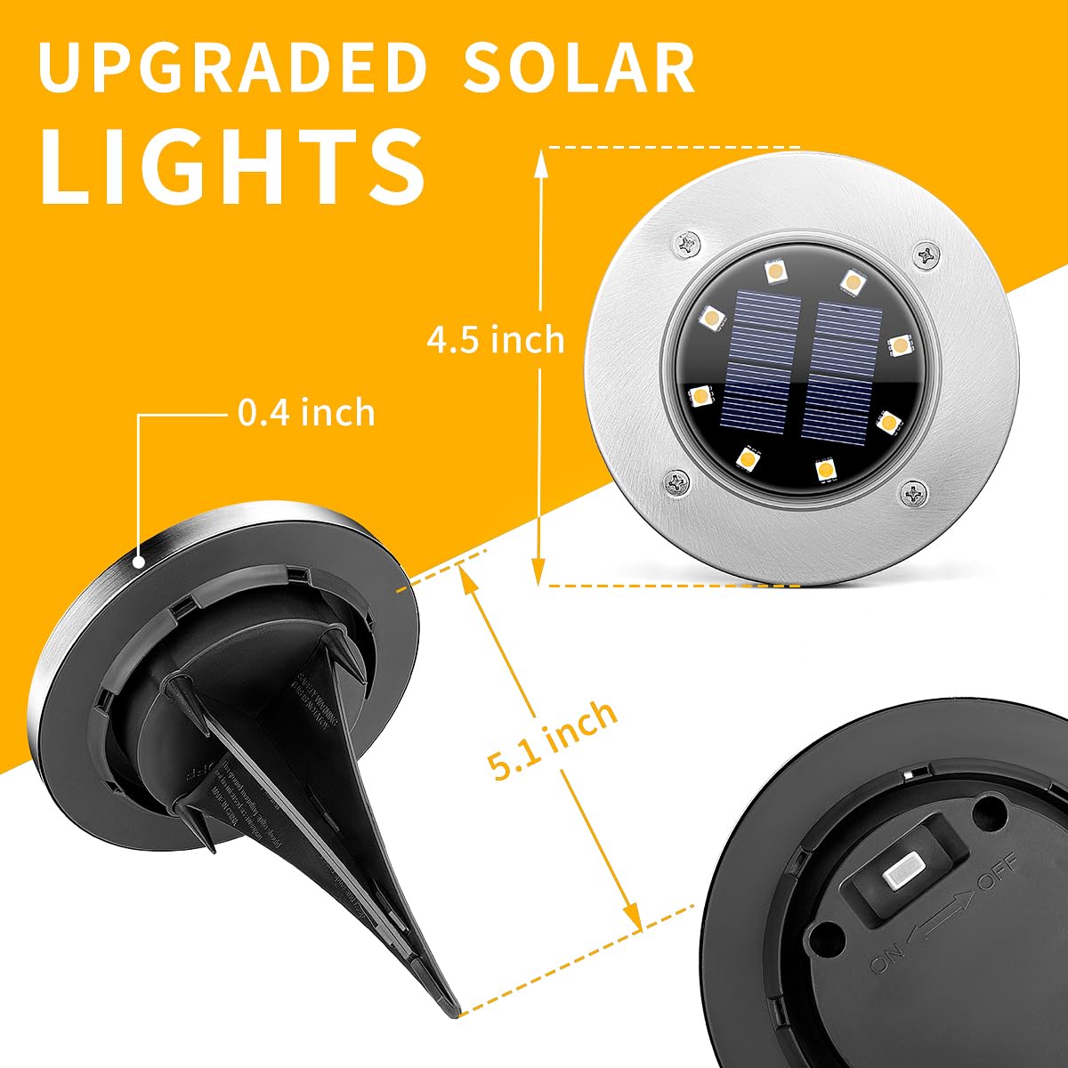 12 Pack SOLPEX Solar Powered Outdoor Lights - Waterproof Garden & Landscape Lighting for Pathway, Driveway, Patio, Backyard, Walkway (Warm White) | Perfect for Evening BBQs, Pool Parties & Holiday Decorations