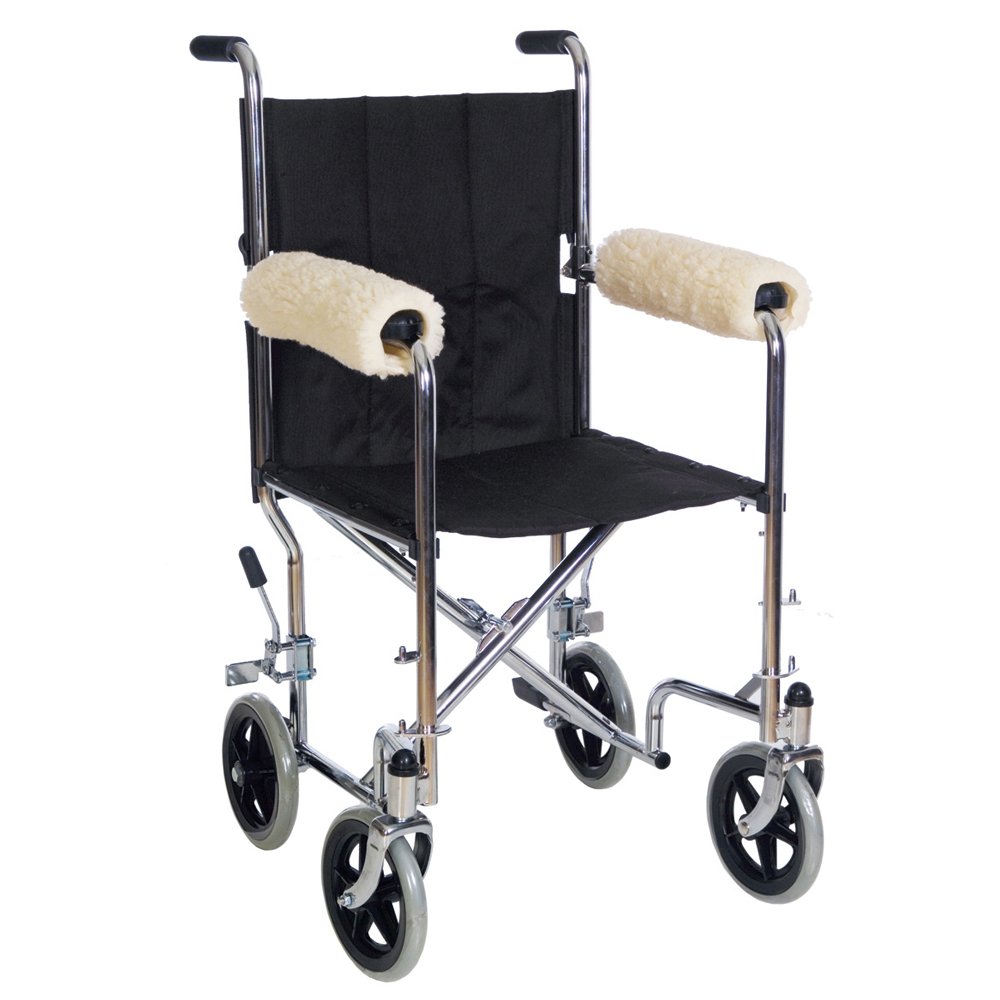 Sheepette Wheelchair Comfort Armrest Pads - Soft Support Cushions for Elderly & Disabled - Essential Medical Supplies for Home & Hospital Use