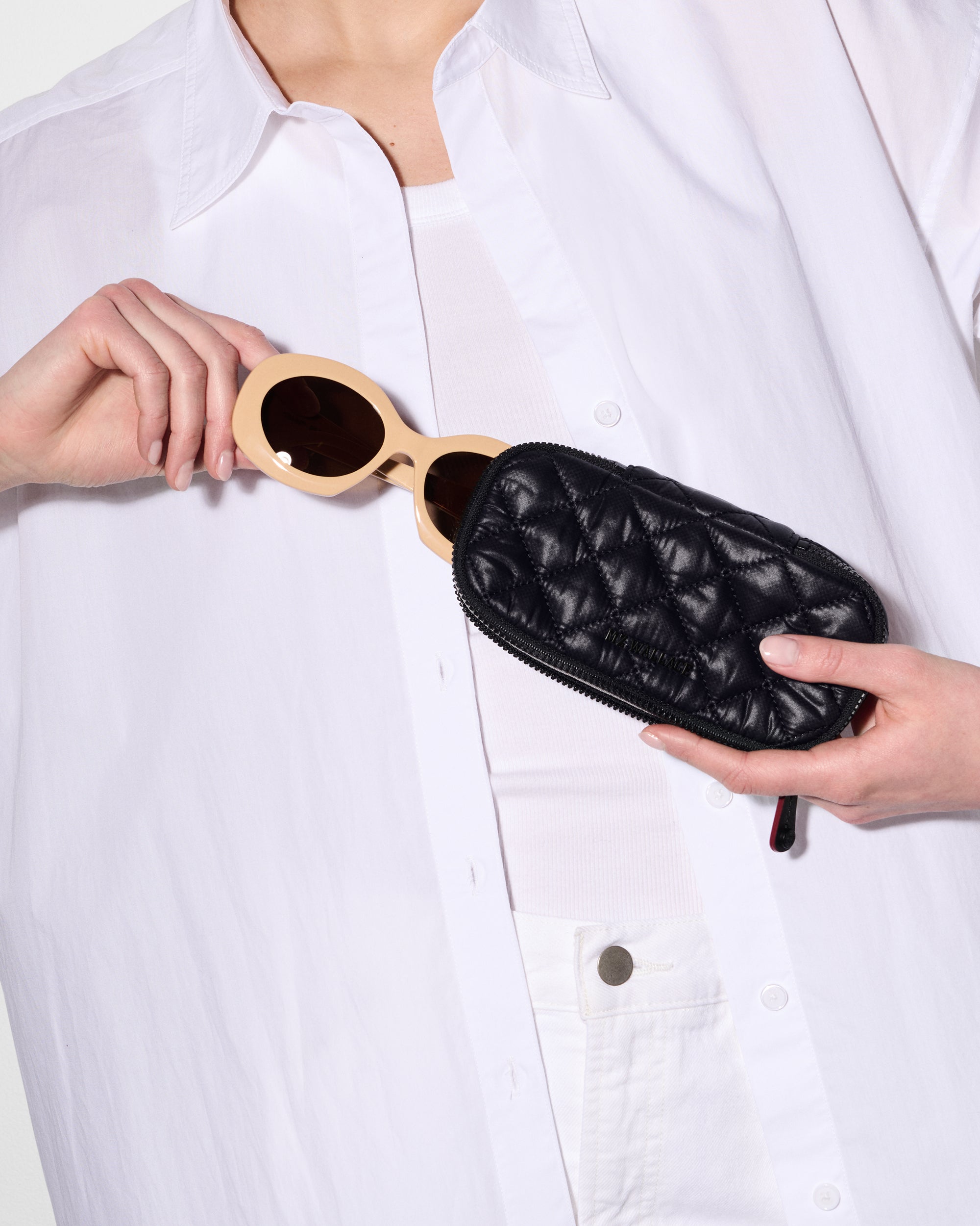 Black Metro Sunglasses Case - Durable & Stylish Eyewear Storage for Men & Women - Perfect for Travel, Beach, and Outdoor Activities