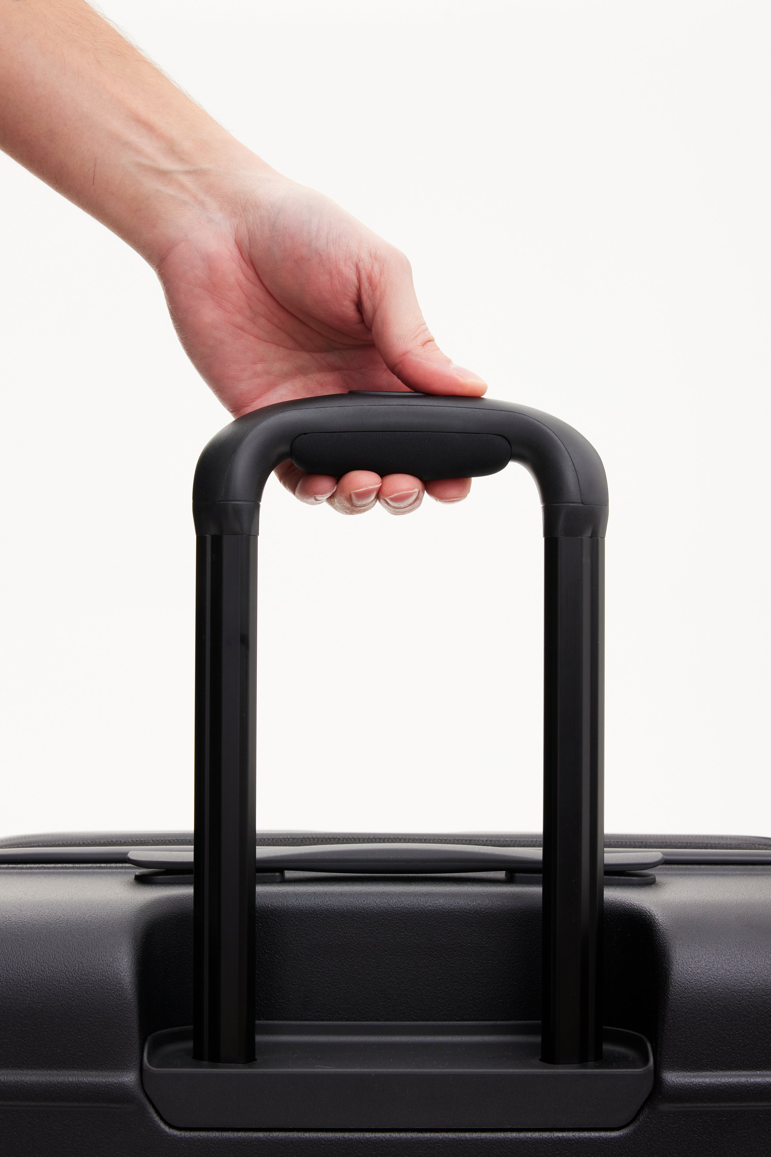 All Black Medium Check-In Roller Luggage - Perfect for Business Travel & Weekend Getaways