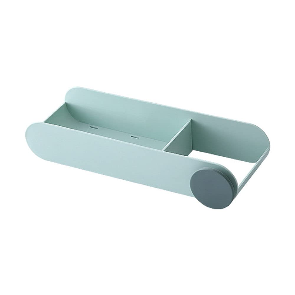 Wall Mounted Hair Dryer Holder - Self Adhesive Bathroom Organizer Shelf & Stand for Hair Styling Tools, Large Green - Perfect for Small Bathroom Storage & Salon Organization