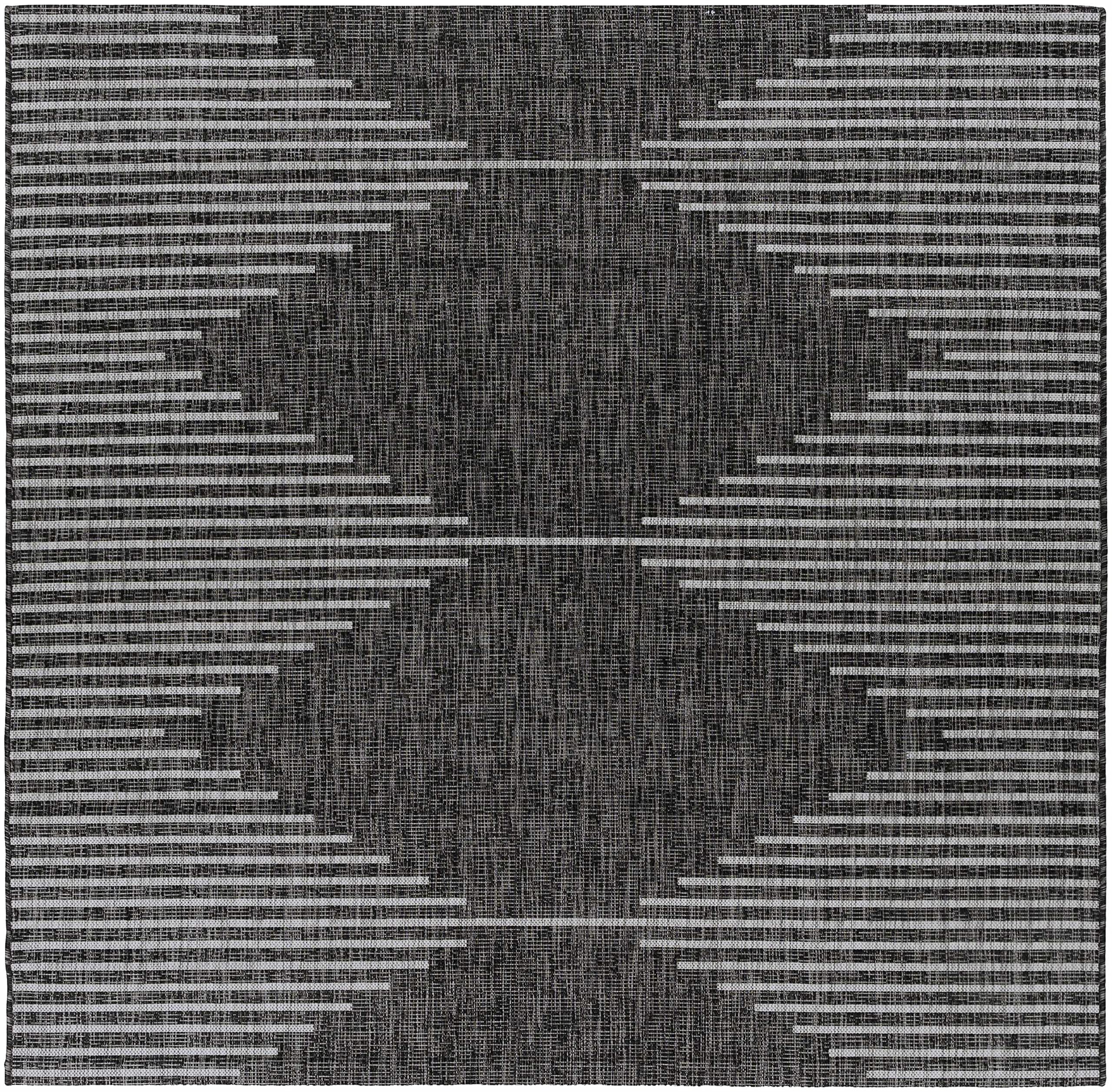Modern Hauteloom Stephan Indoor Outdoor Rug - Gray, Beige, Black - 6'7