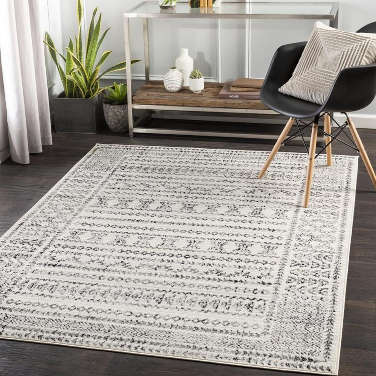 Mark&Day 6x9 Nederwoud Light Gray Area Rug - Soft Modern Carpet for Living Room, Bedroom, Kitchen - 6'7