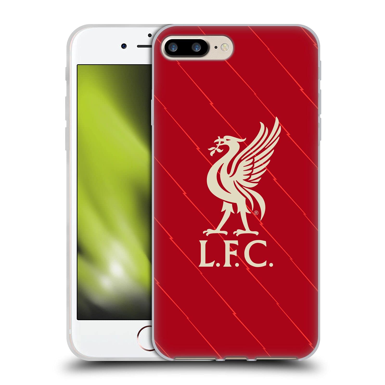 Official Liverpool FC 2021/22 Home Jersey Soft Gel Phone Case - Compatible with iPhone 7 Plus/8 Plus - Show Your Team Spirit at Games & Daily Use