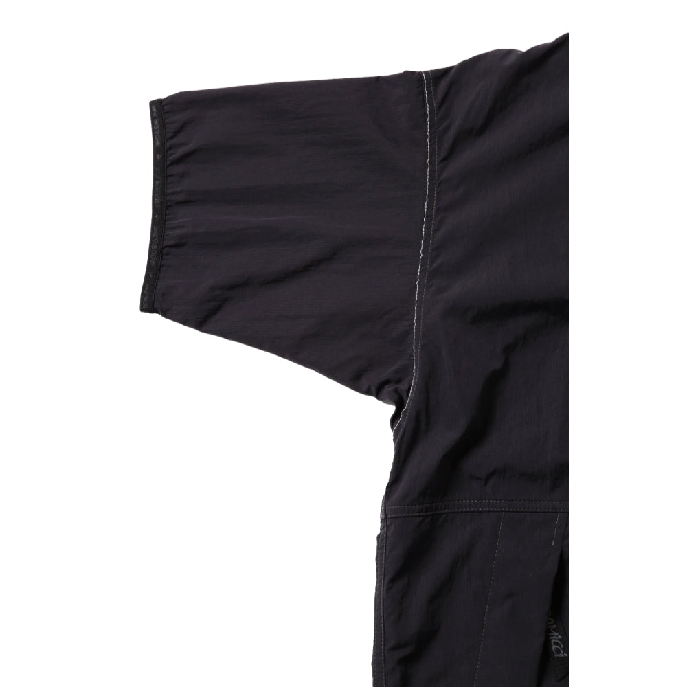 GRAMICCI x ANDWANDER Patchwork Wind Tee - Black | Lightweight Outdoor Windbreaker for Hiking & Urban Exploration