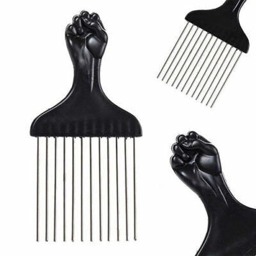 Challenger Fist Afro Pick - 1 Piece Hair Pick for Natural & Curly Hair - Perfect for Styling, Detangling & Volume - Salon Quality Hair Accessory for Men & Women