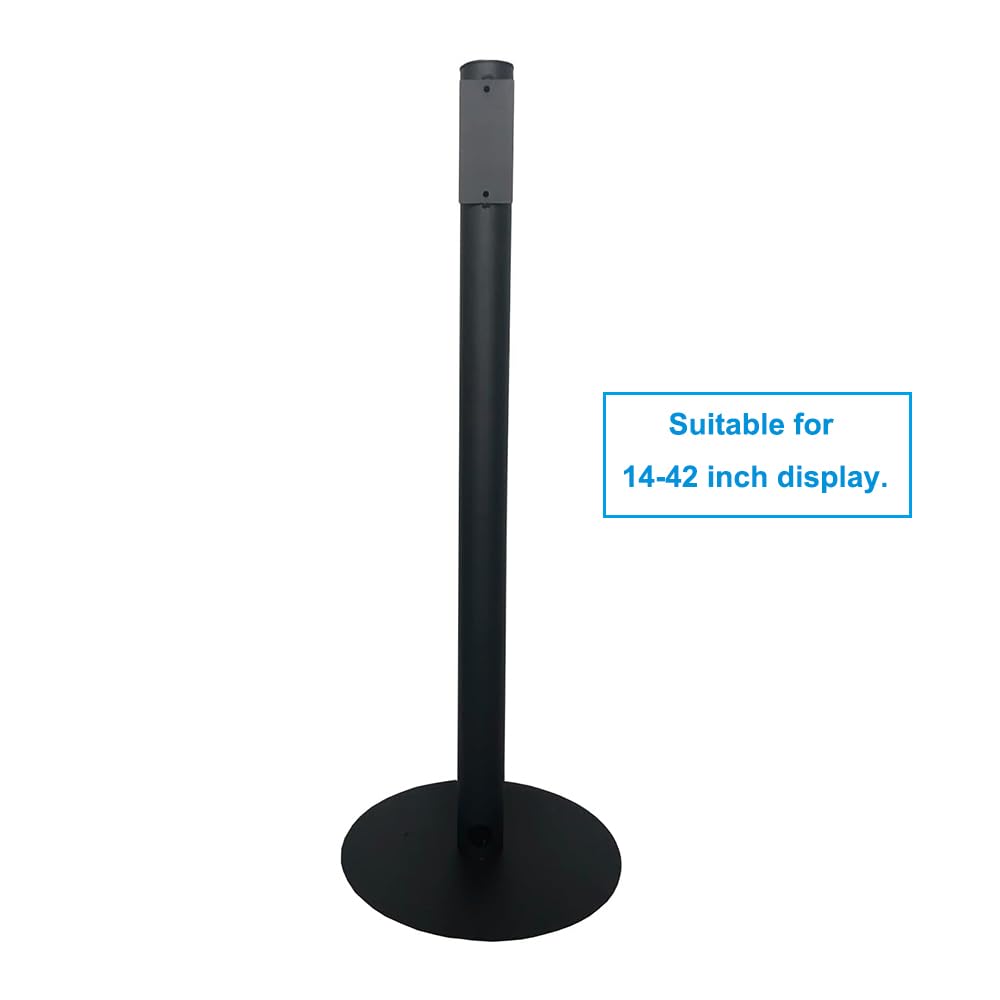 Black Floor Stand for Fixed Cell Phone Charging Station - Easy Assembly & Stable Base - Perfect for Retail Stores, Restaurants, and Office Charging Stations