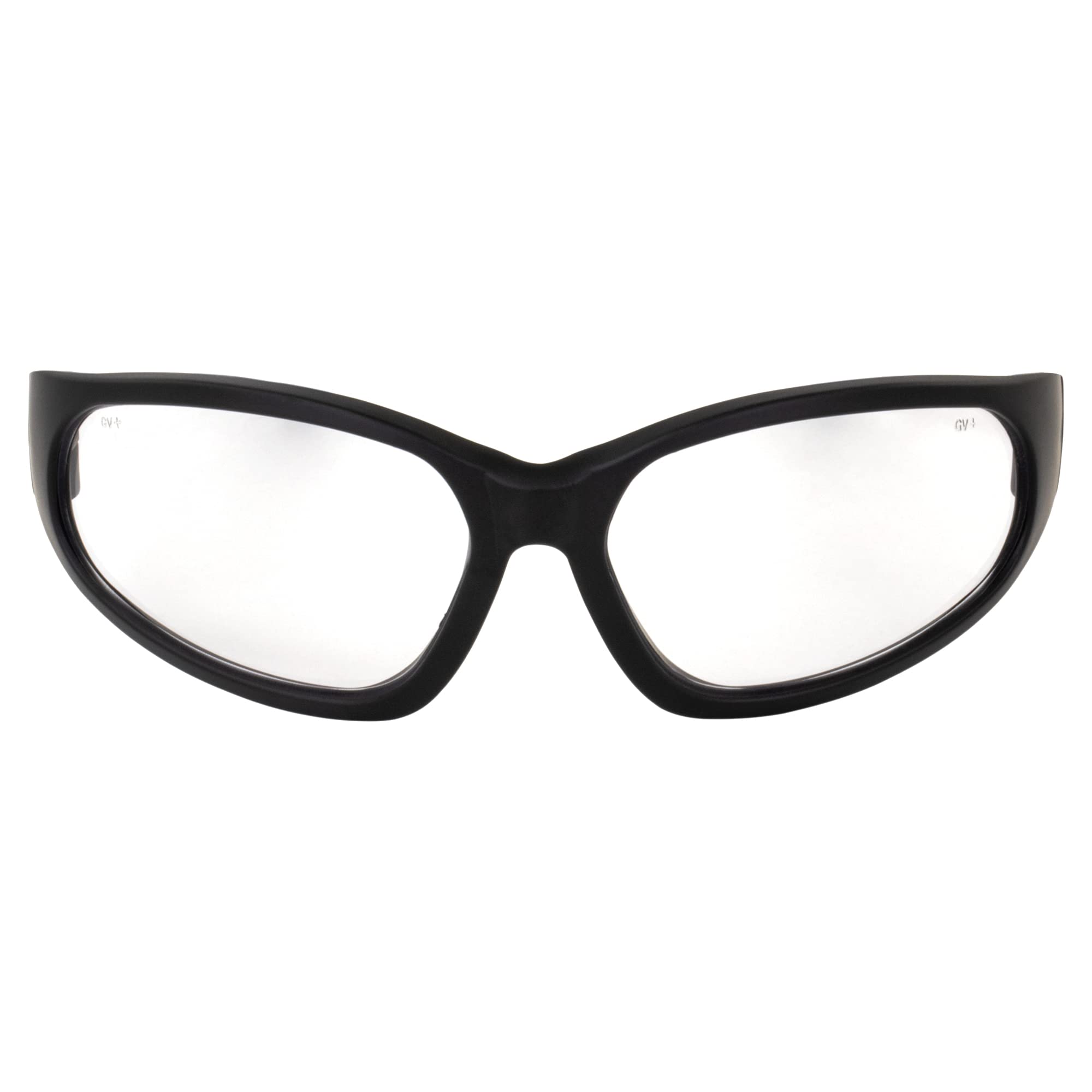 Hercules-1 Jr Wraparound Motorcycle Sunglasses - Z87.1 Safety Rated Riding Glasses for Small Faces (2 Pairs: Black Frame with Clear & Smoke Lenses) - Perfect for Motorcycle Riding, Cycling & Outdoor Sports