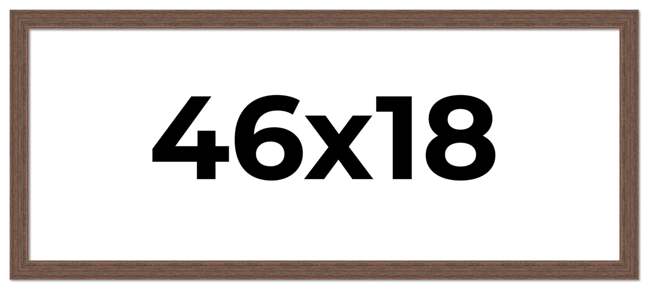 46x18 Inch Distressed Brown Barnwood Picture Frame - Rustic Farmhouse Photo Frame with UV Acrylic Shatter Guard & Acid-Free Backing | Perfect for Wall Decor, Family Photos, and Farmhouse Style Home Décor
