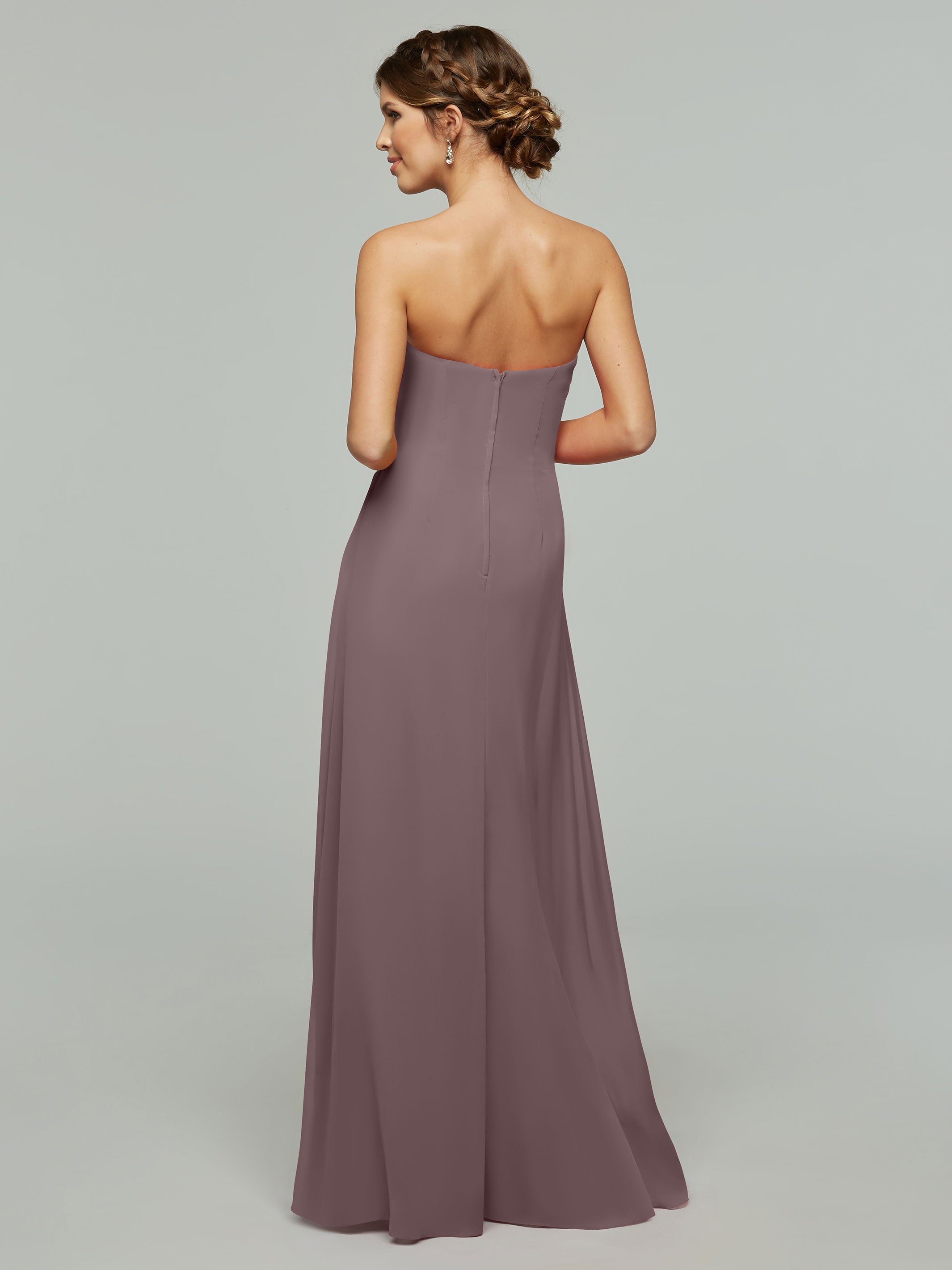 Elegant 80046 Chiffon Sheath Bridesmaid Dress with Sweetheart Neckline - Perfect for Weddings, Formal Events & Special Occasions