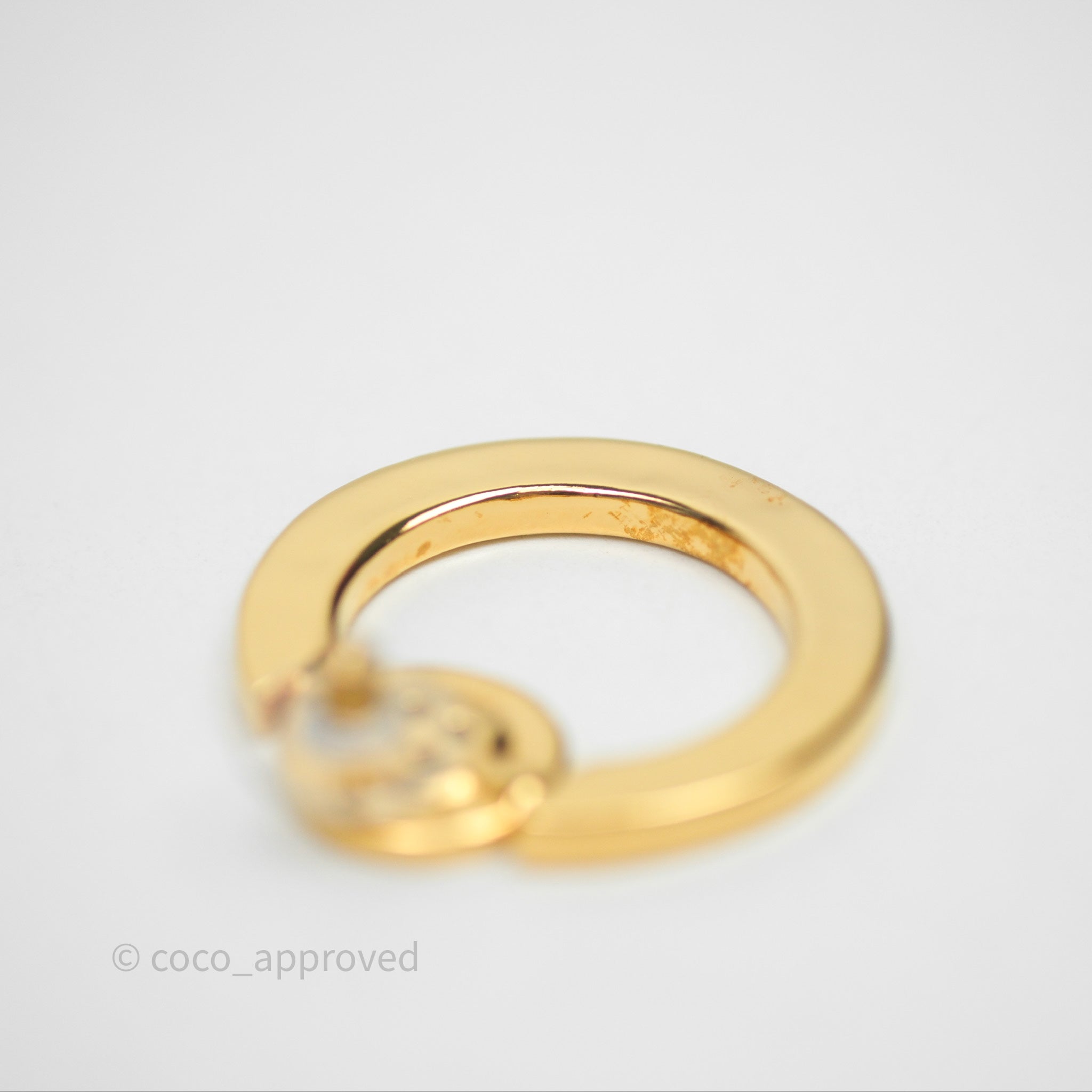 Chanel CC Round Earrings Gold Tone 20A - Luxury Fashion Jewelry for Women - Perfect for Parties, Weddings & Special Occasions