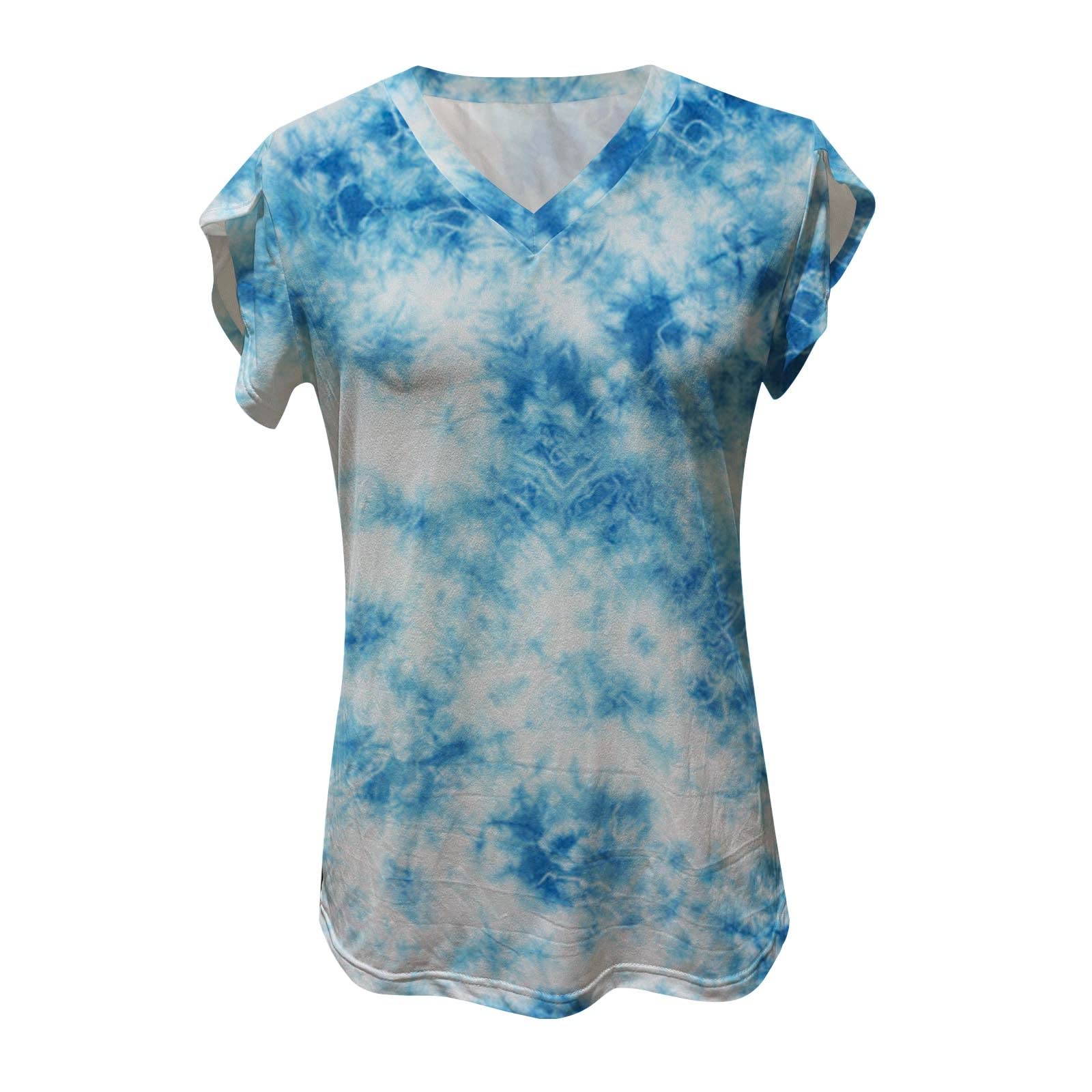 Plus Size Women's Casual Printed V-Neck T-Shirts - Trendy Color Block Short Sleeve Blouses for Everyday Wear | Work, Weekend & Summer Outfits