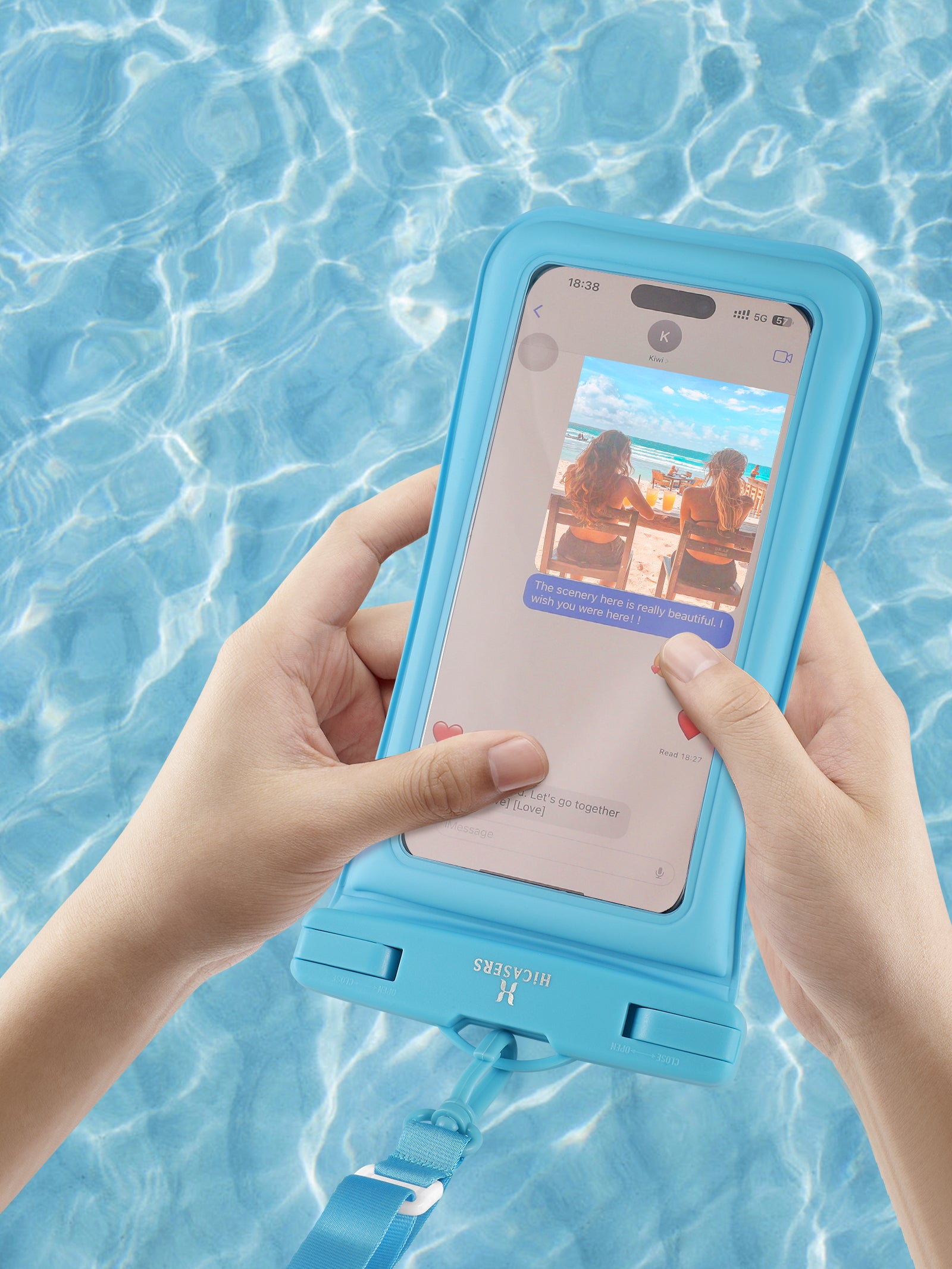 Waterproof Phone Pouch for Swimming, Beach & Outdoor Activities - IPX8 Waterproof Case for iPhone & Samsung Phones - Perfect for Pool, Kayaking & Rain Protection
