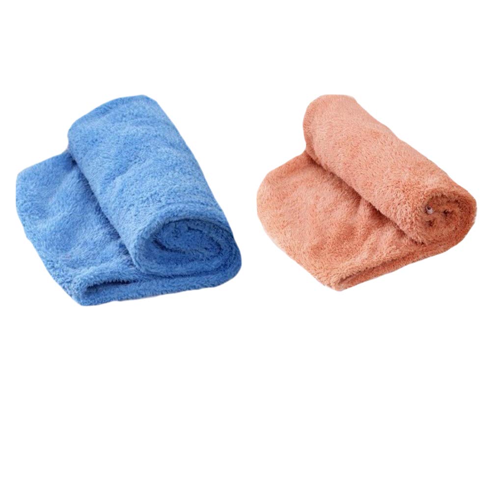 2 Pack Microfiber Hair Drying Cap & Towel Set - Super Absorbent Quick Dry Hair Wrap for Women & Kids - Perfect for Shower, Swimming, Hijab & Salon Use