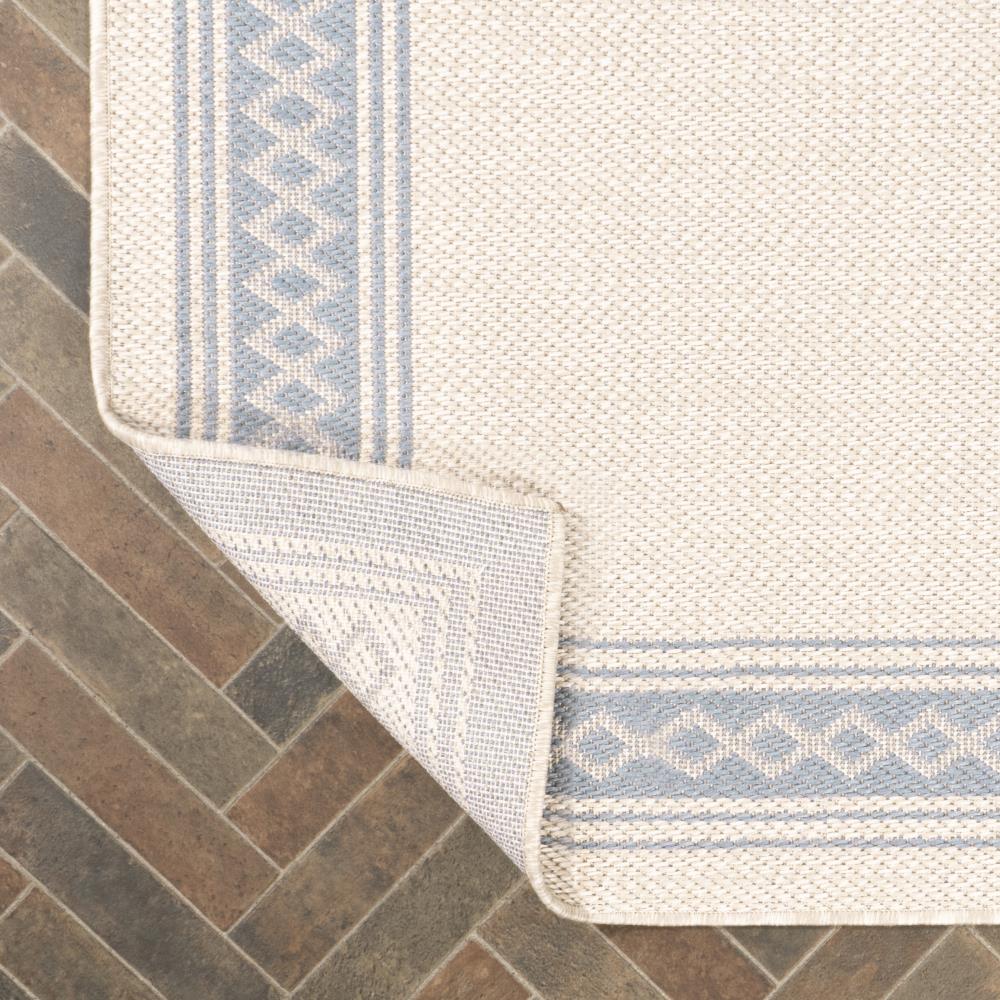 Lucia Classic Diamond Border Indoor/Outdoor Area Rug - Soft & Durable for Living Room, Patio, Bedroom Decor | Water-Resistant & Easy to Clean