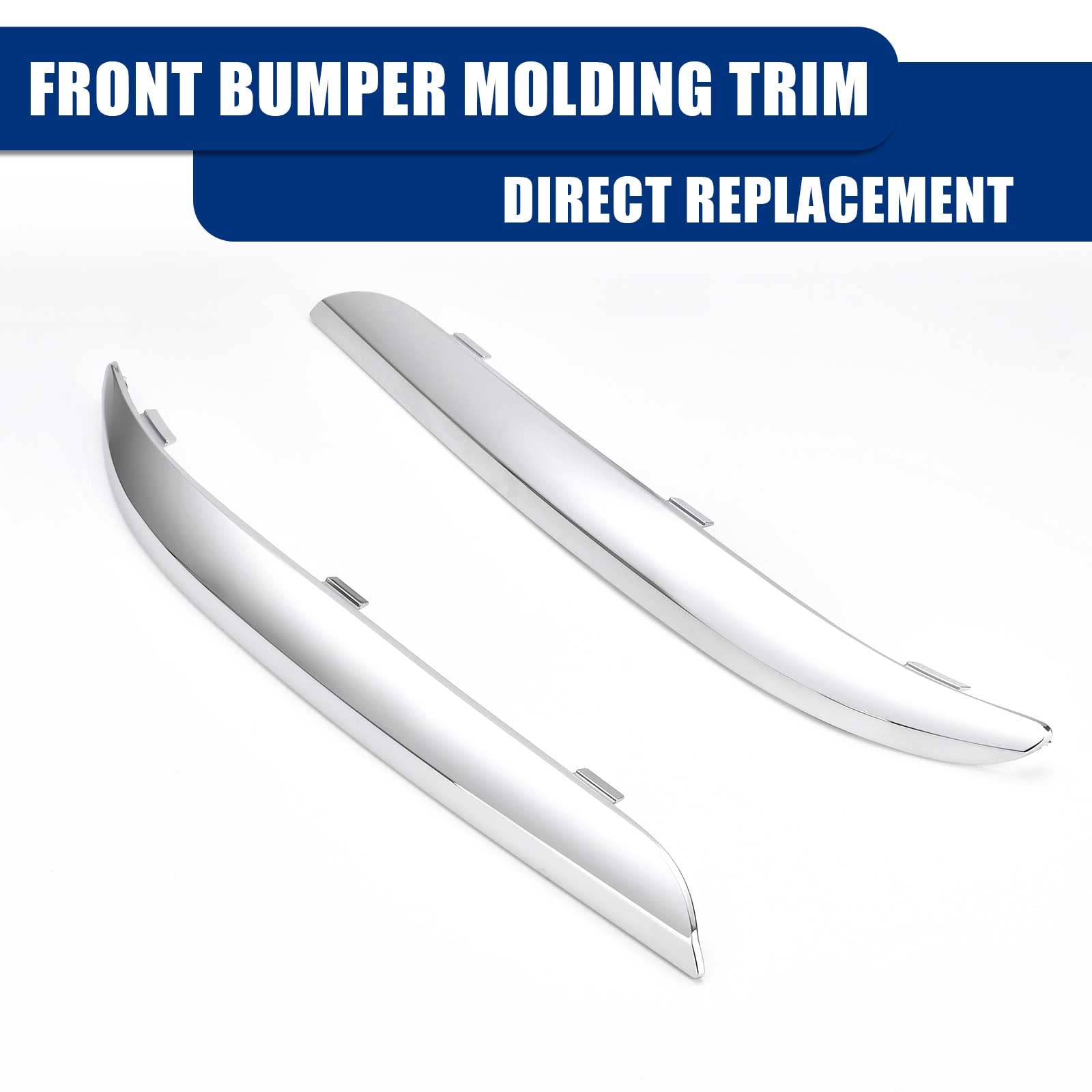 Chrysler 300 Front Bumper Molding Trim Chrome Cover - Left & Right Side Replacement for 2011-2014 Models - Fits Part Numbers CH1046103 CH1047103 68127941AB 68127940AB - Perfect for Car Restoration & Auto Body Repair