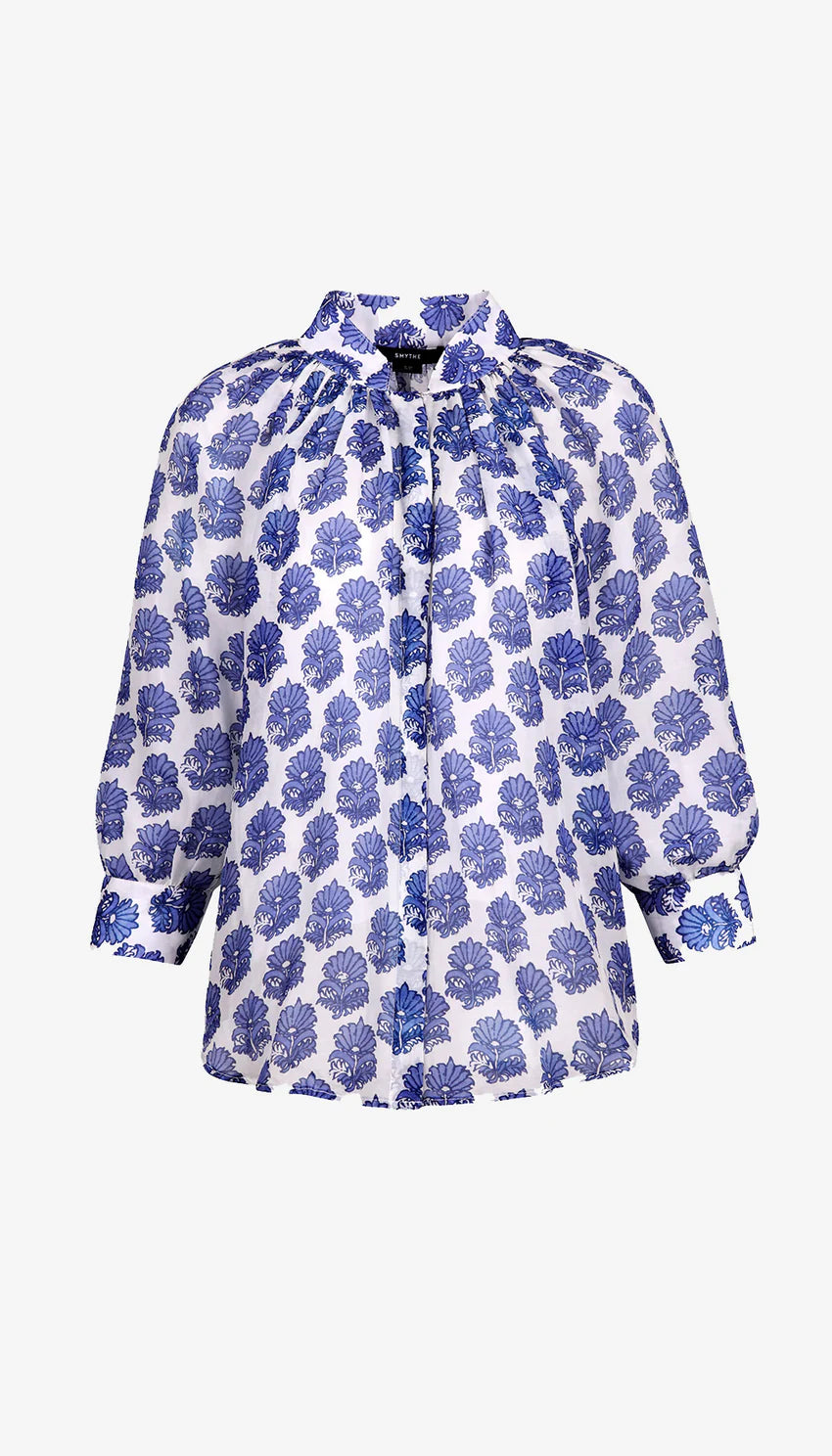 Smythe Women's Gathered Blouse - Elegant Ruffled Long Sleeve Shirt for Work, Office & Special Occasions | Perfect for Business Casual, Date Night & Formal Events