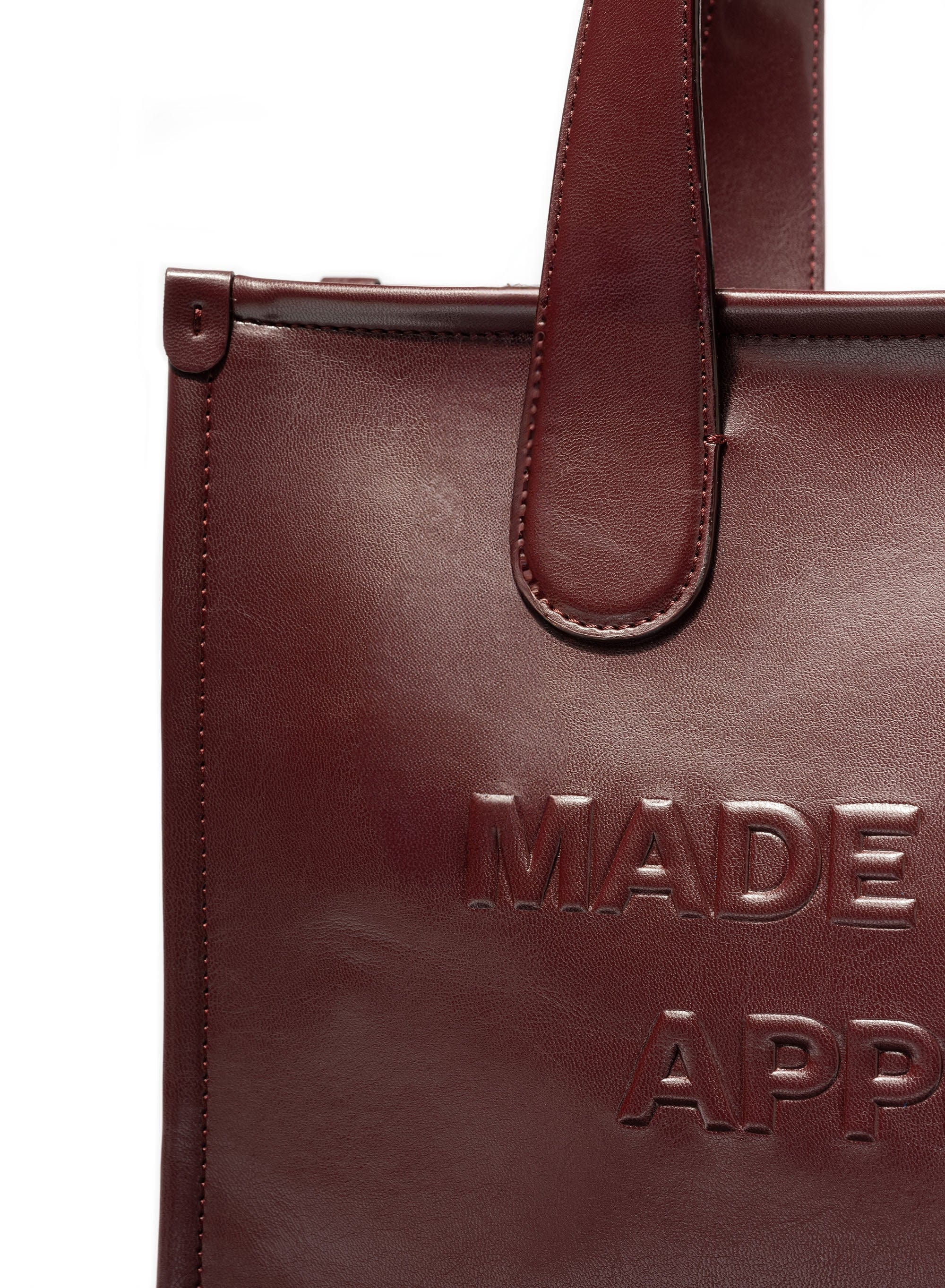 Alma L Apple Leather Vegan Tote Bag for Women | Eco-Friendly Cruelty-Free Handbag | Perfect for Work, Travel & Everyday Use | Plum Color