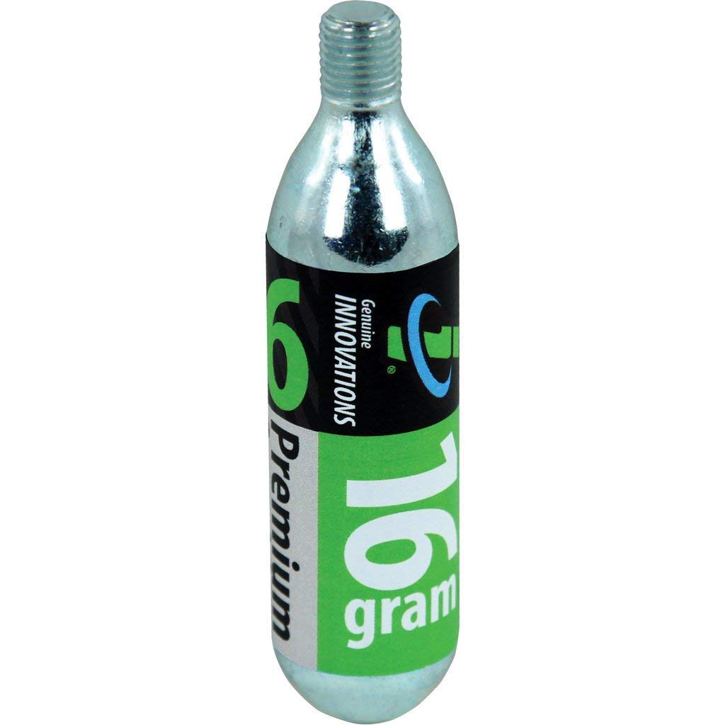 16 Gram Threaded CO2 Cartridges for Bicycle Tires (6-Pack) - High Pressure Inflator Refills for Road & Mountain Bikes - Perfect for Emergency Tire Repairs & On-the-Go Cycling