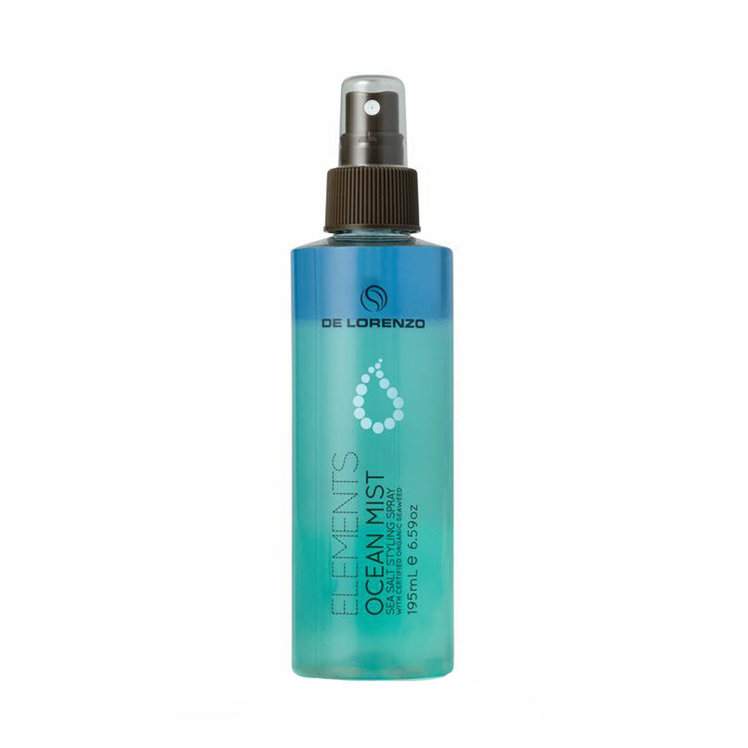 De Lorenzo Elements Water Ocean Mist Hair Spray 195ml - Hydrating & Volumizing for Beachy Waves & Everyday Styling