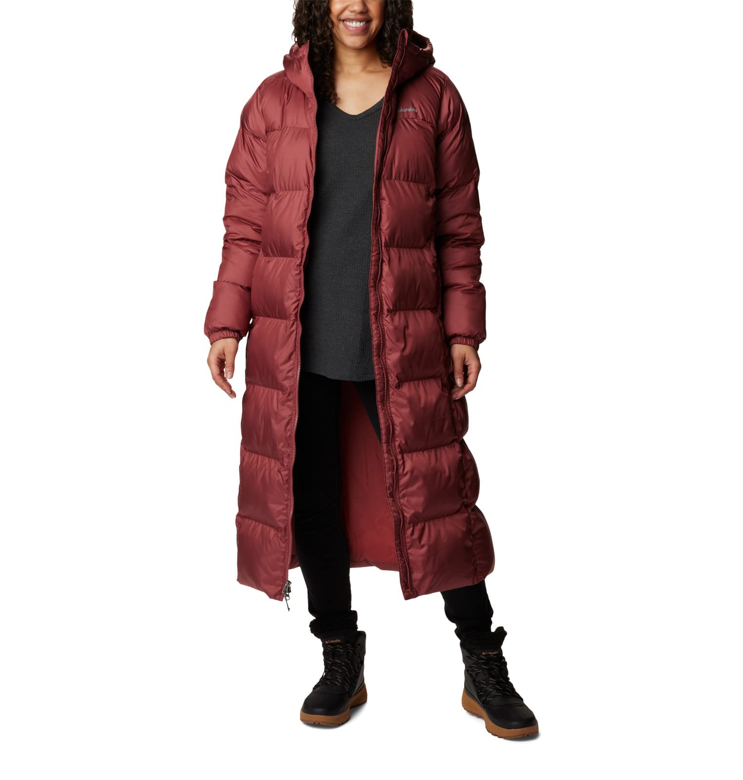 Columbia Women's Puffect Long Jacket - Waterproof Winter Coat with Omni-Heat, Lightweight & Warm for Outdoor Activities, Hiking, Skiing & Daily Wear