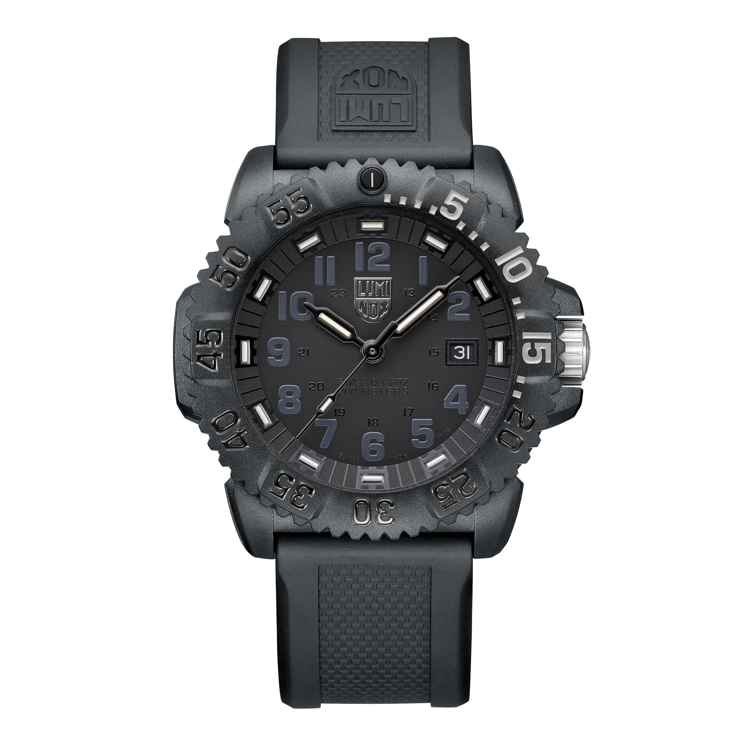 Luminox Navy Seal Men's Watch 44mm - Swiss Made Military Dive Watch with Date Function - 200m Water Resistant - Durable Tactical Timepiece for Outdoor, Scuba Diving & Adventure Enthusiasts