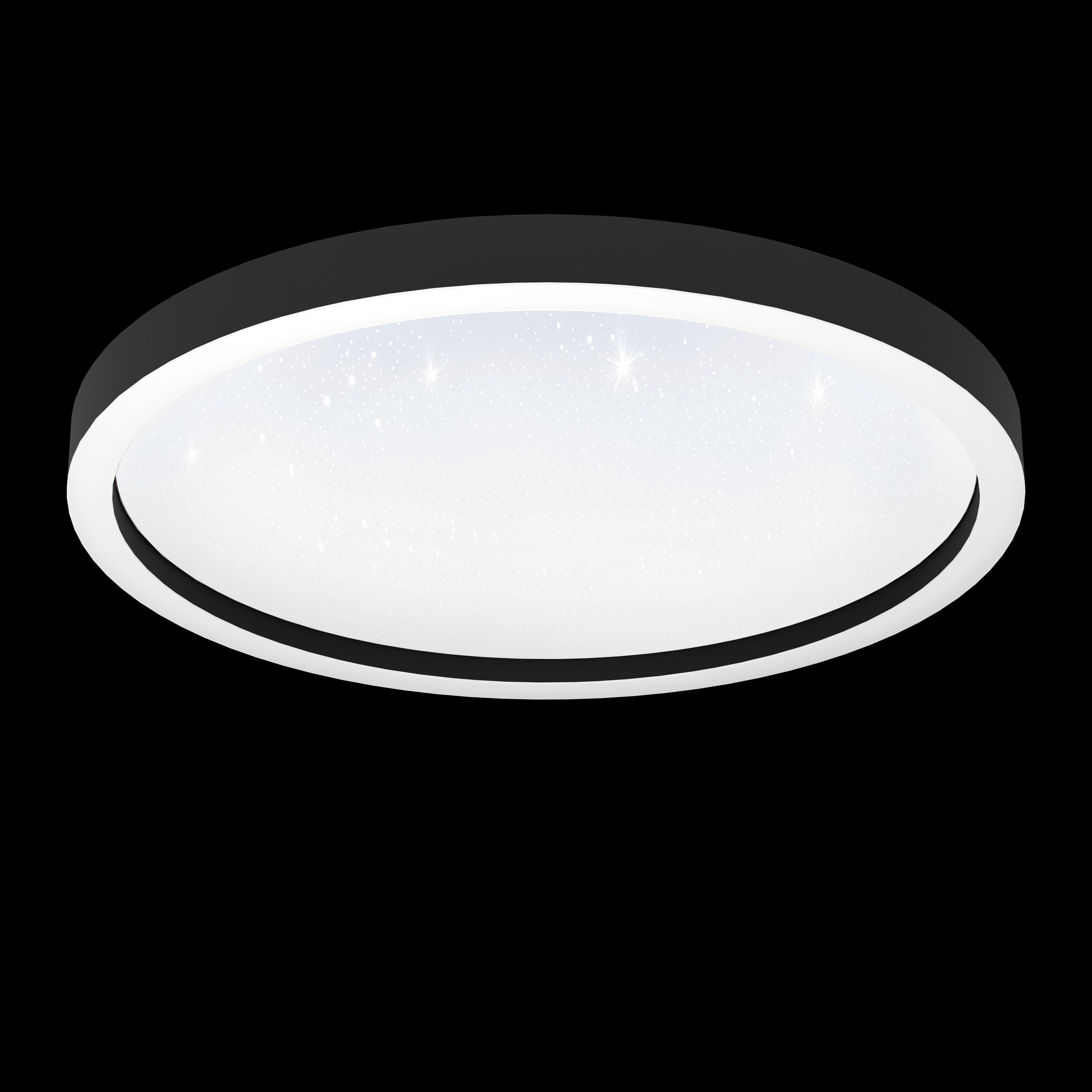 Eglo Connect Montemorelos Z Smart LED Ceiling Light 22.4 Inch Black Flush Mount - Modern Lighting for Bedroom, Living Room & Kitchen