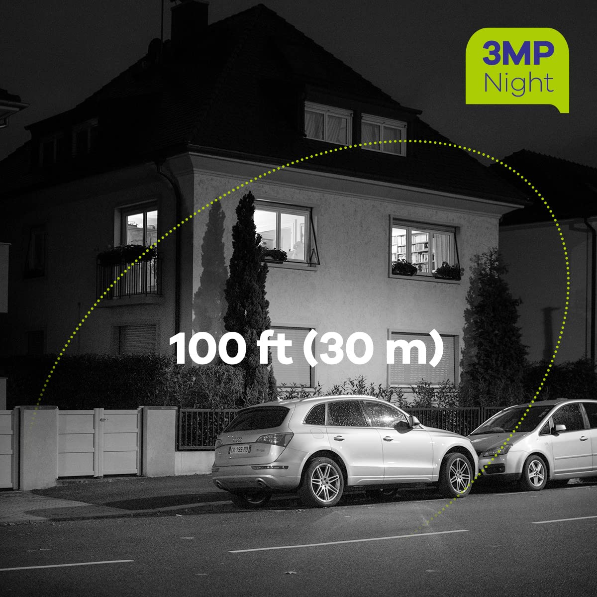 3MP SANNCE POE CCTV Security Camera - 2 Pack Outdoor Weatherproof IP66, 3.6mm Lens with 36 IR-LEDs for 24/7 Night Vision | Ideal for Home Surveillance, Business Security & Property Monitoring