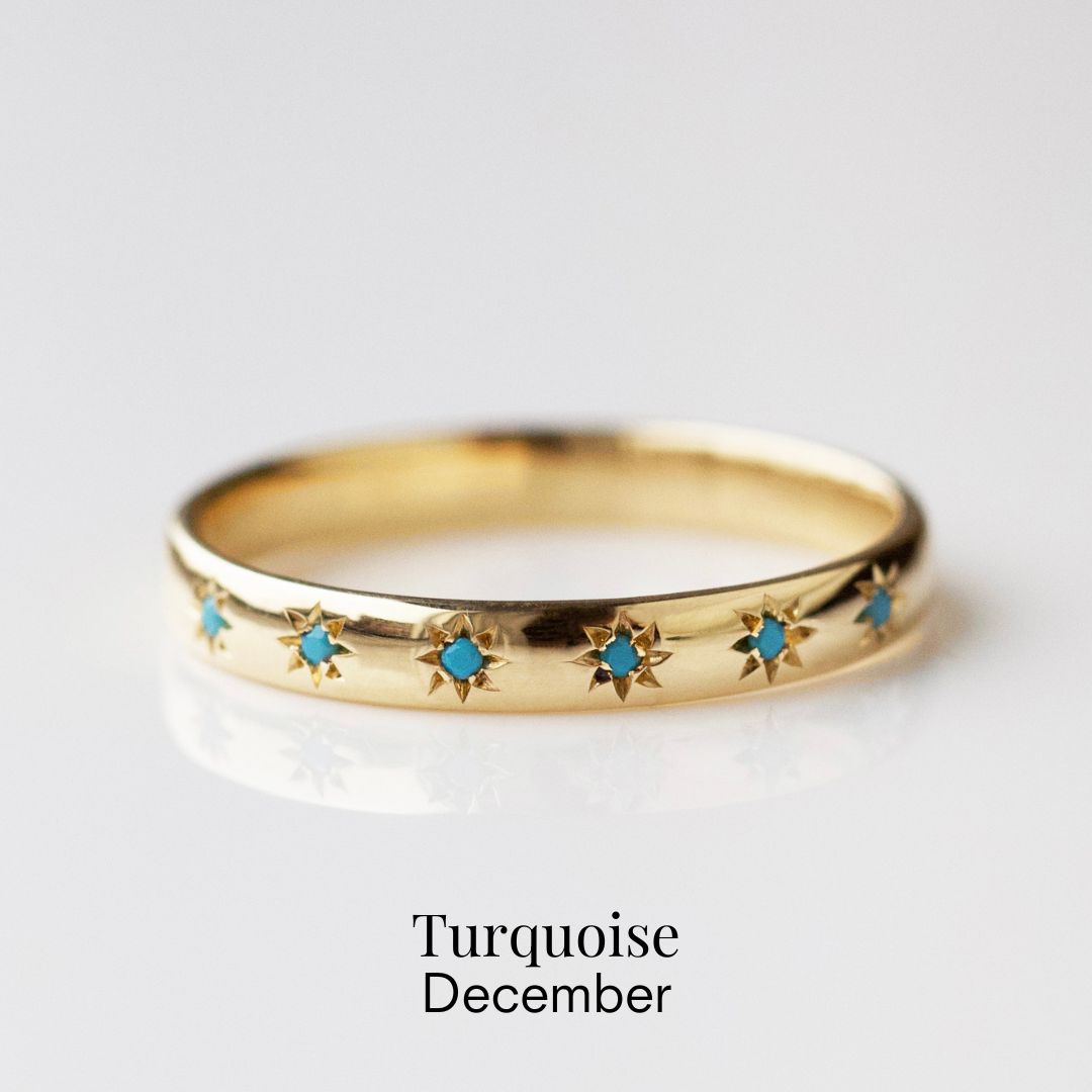 Birthstone Ring Set with Icon Star Design - Perfect for Birthdays, Anniversaries & Special Occasions