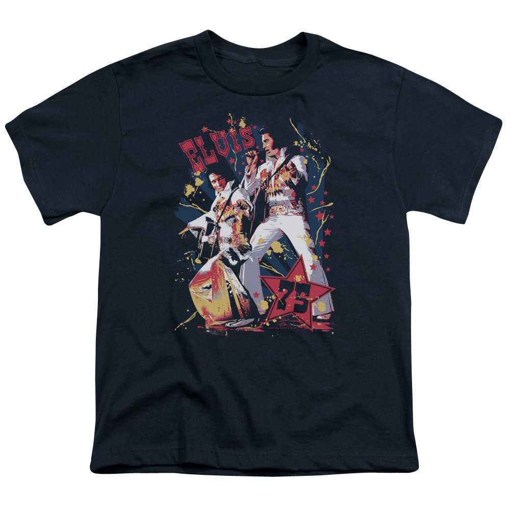 Elvis Presley Eagle Graphic Unisex Youth T-Shirt for Boys & Girls - Vintage Rock Band Tee for Concerts, School & Casual Wear