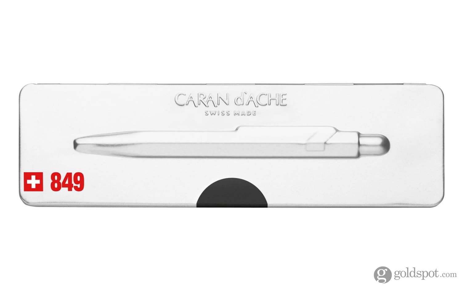 Caran d'Ache 849 Popline Ballpoint Pen - Premium Black Ink Pen with Metal Holder | Elegant Writing Instrument for Office, School & Gift Giving