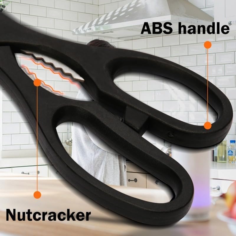 TOOLSTEK Professional Kitchen Scissors - Ultra Sharp Stainless Steel Shears for Cutting Chicken, Fish, Meat, Vegetables, Herbs & BBQ Bones - Heavy Duty Multi-Purpose Cooking Shears - Perfect for Meal Prep, Butchering & Food Preparation