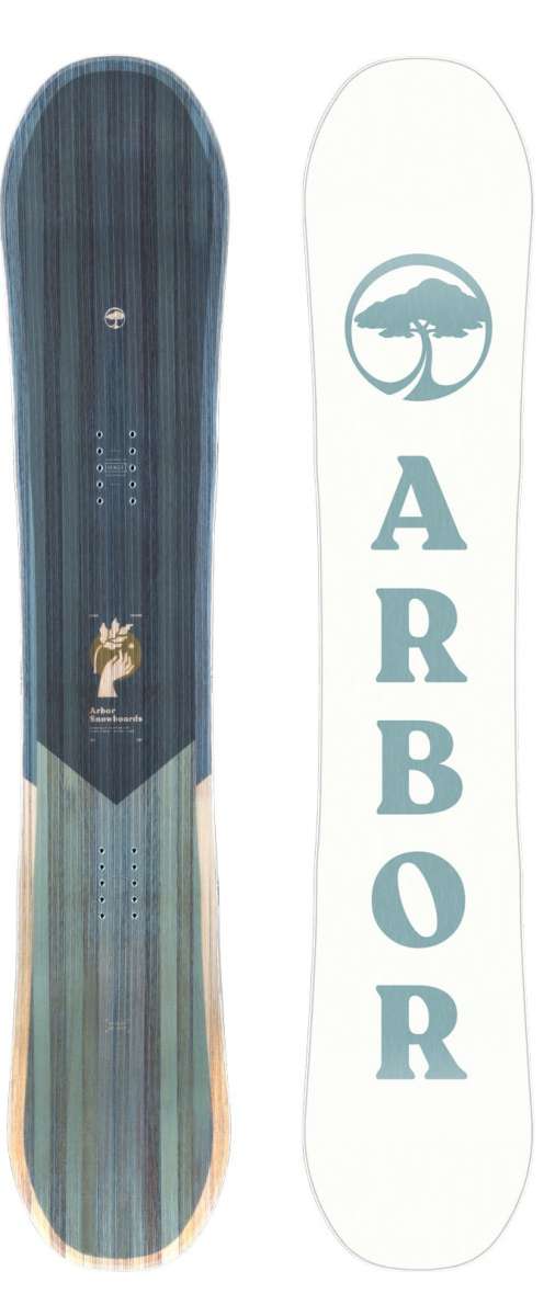**2024 Arbor Women's Ethos Rocker Snowboard - All-Mountain Freestyle Board for Powder & Park Riding**
